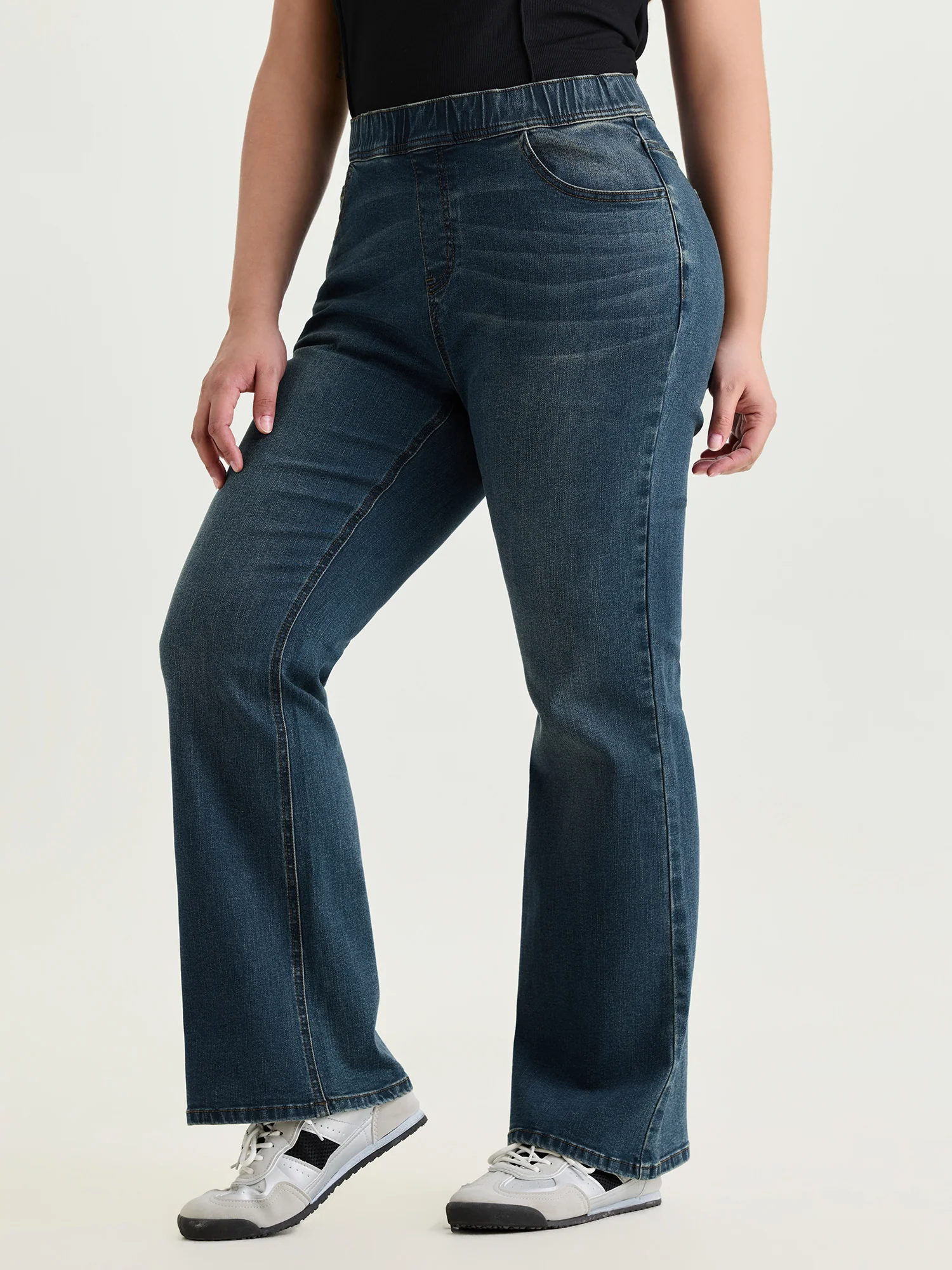 Pull-On Elastic Waistband Jeans - Image 2