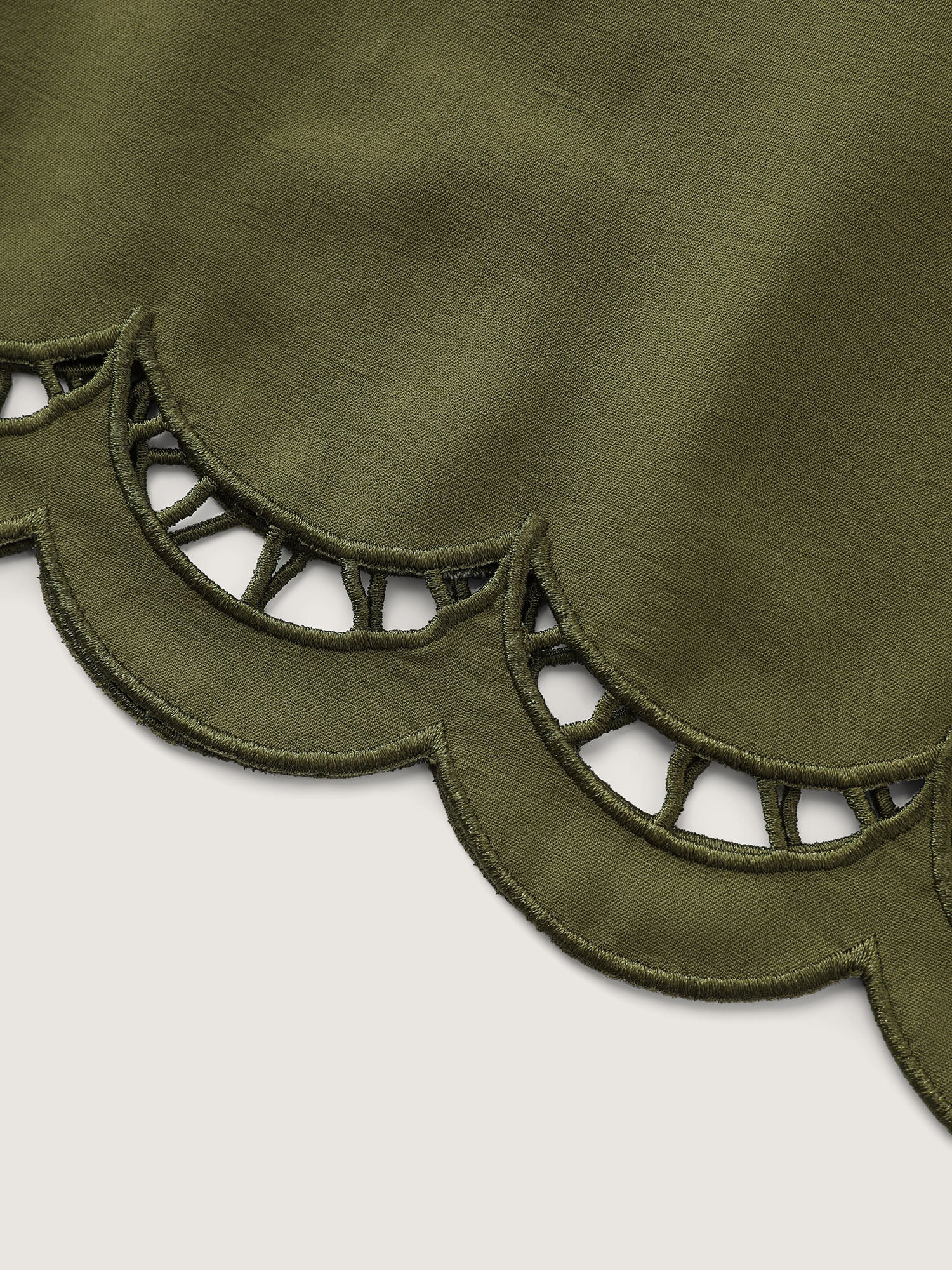 Pull-On Embroidered Scalloped Hem Shorts - Image 7