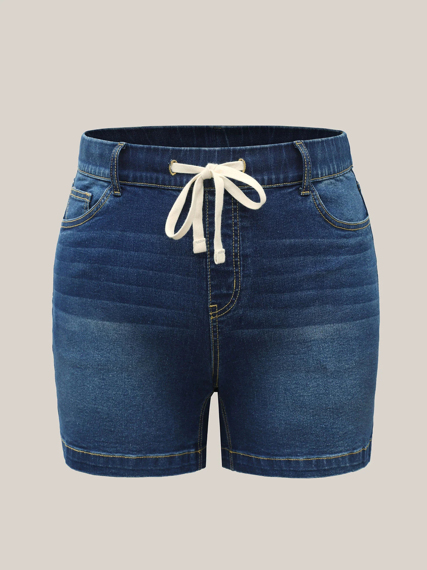 Pull-On Relaxed Fit Denim Shorts - Image 6