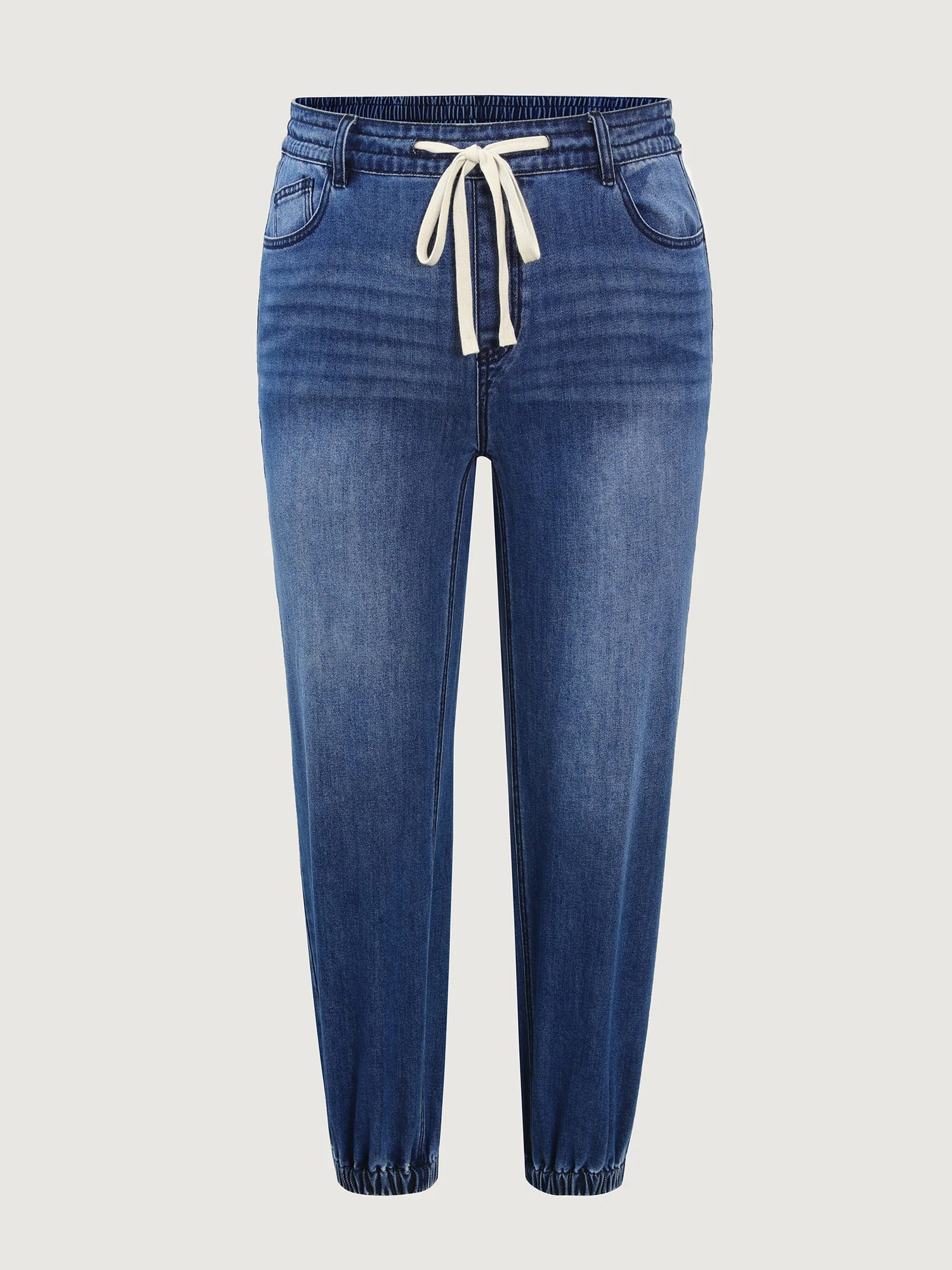 Pull-On High-Rise Jogger Cuff Jeans - Image 8