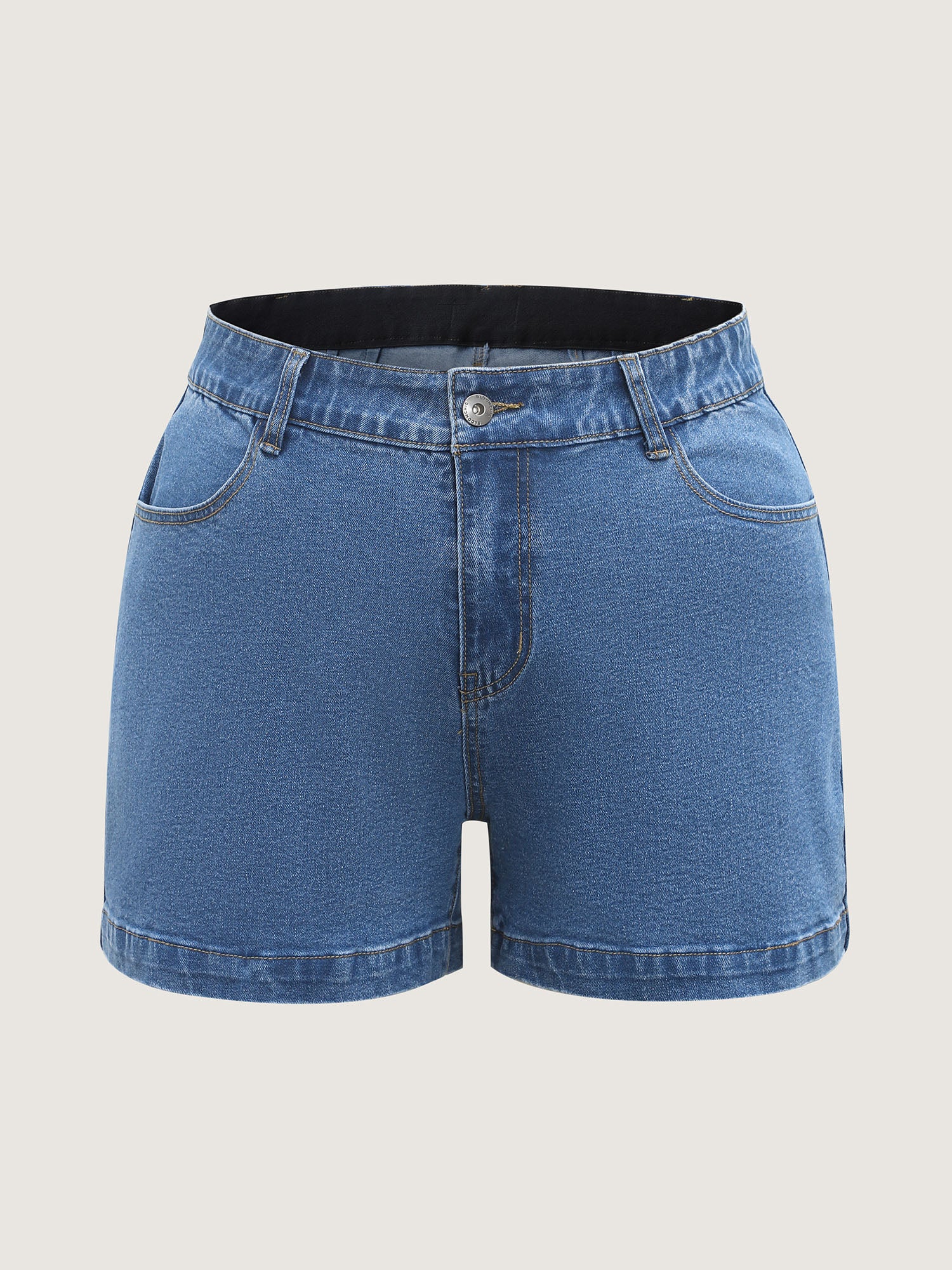 Pull-On Stretchy Waist Denim Shorts - Image 8