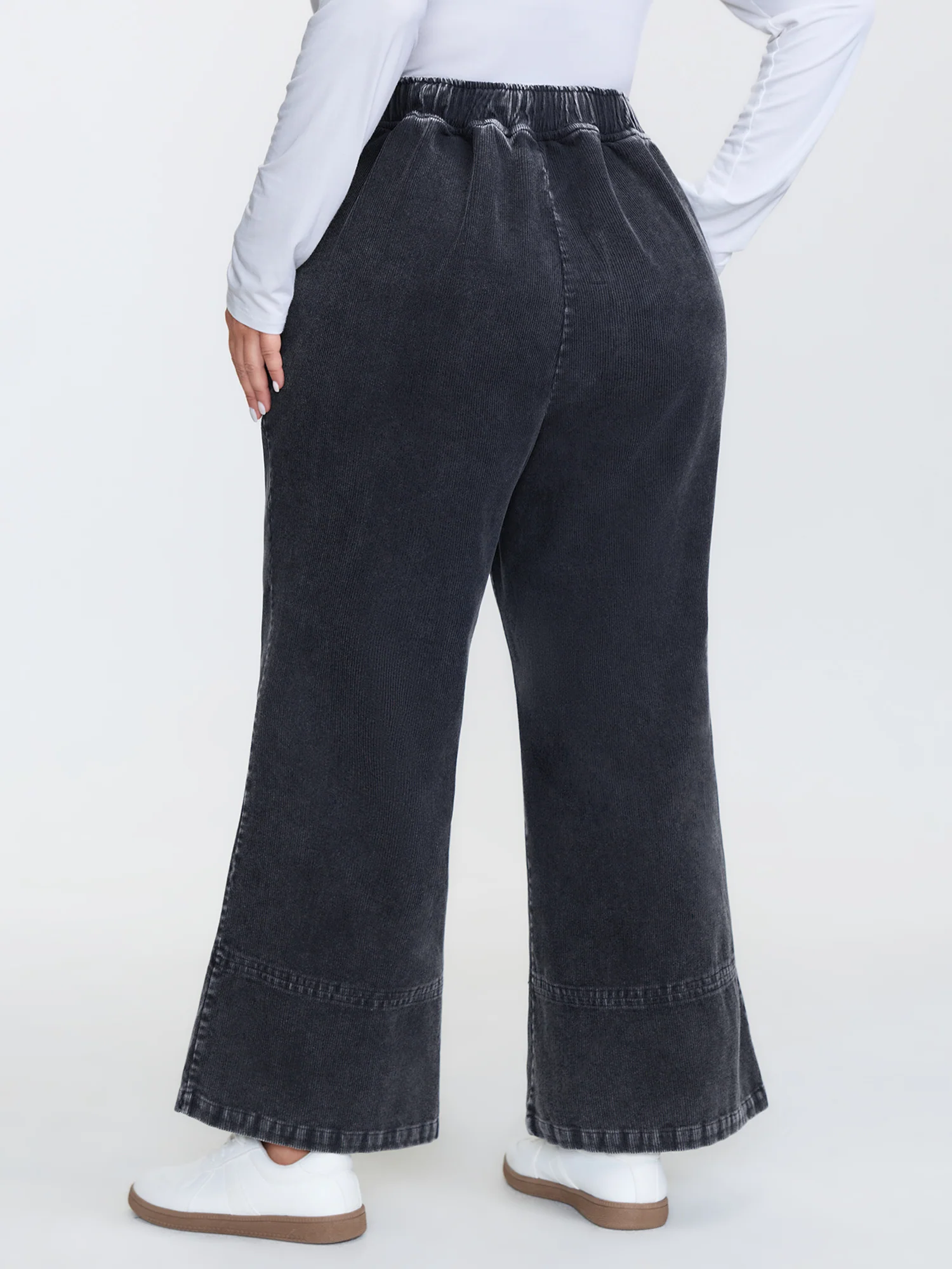 Pull-On Waist Bootcut Pants - Image 5