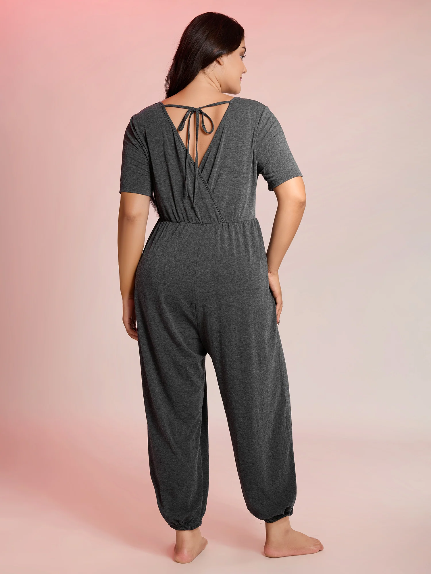 Spooky Pumpkin Comfy Knit Pajama Jumpsuit - Image 4
