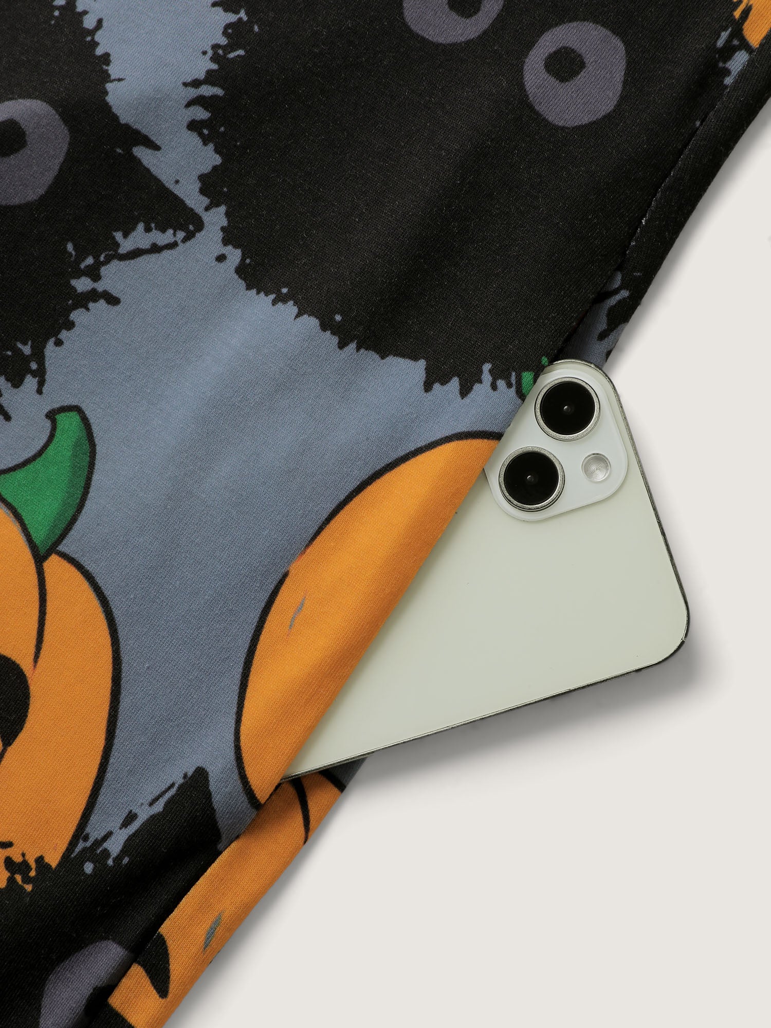 Pumpkin Everywhere Print Wide-Leg Pajama Jumpsuit - Image 5