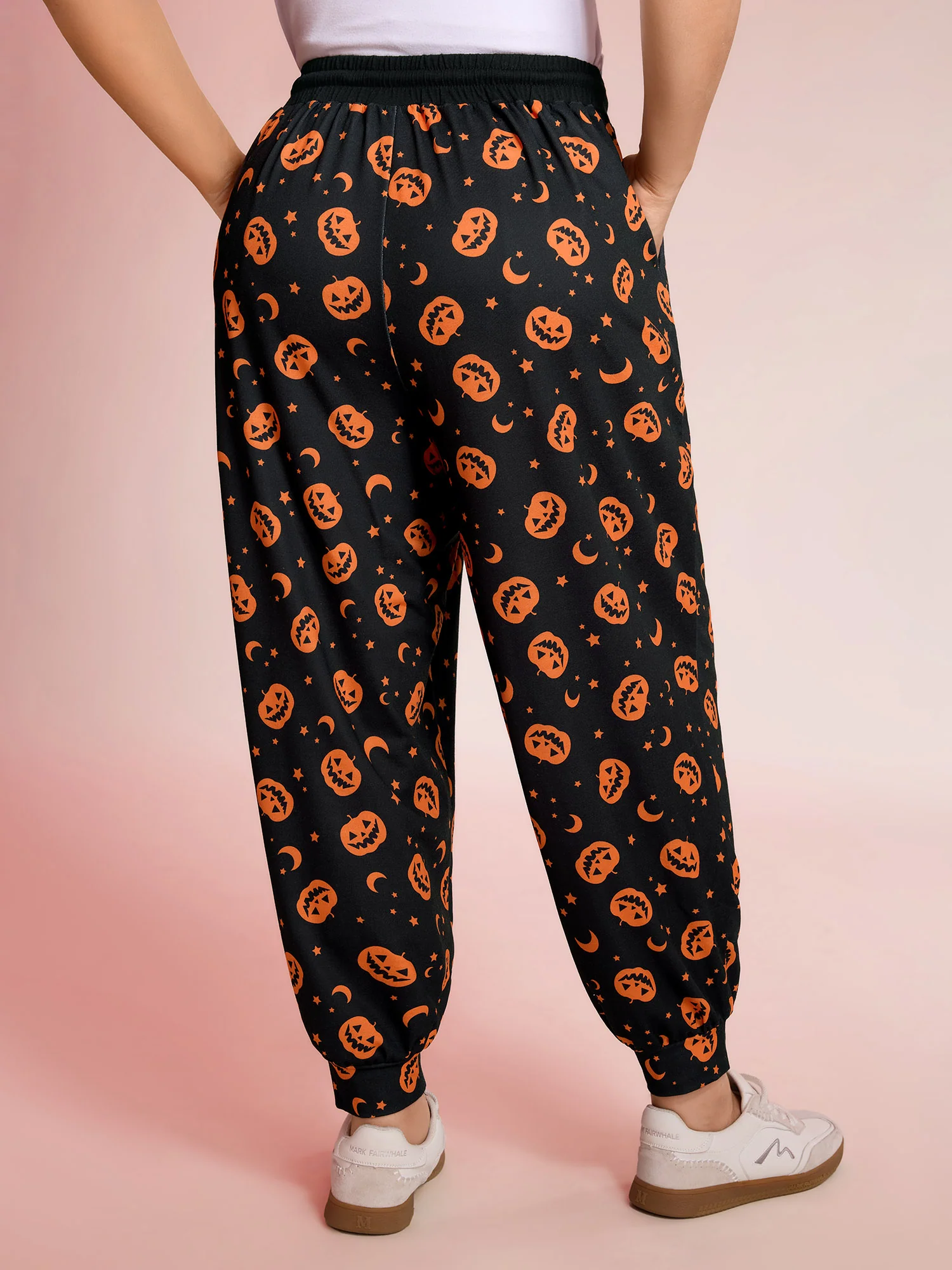 Pumpkin Halloween Drawstring Jogger Pants - Image 5