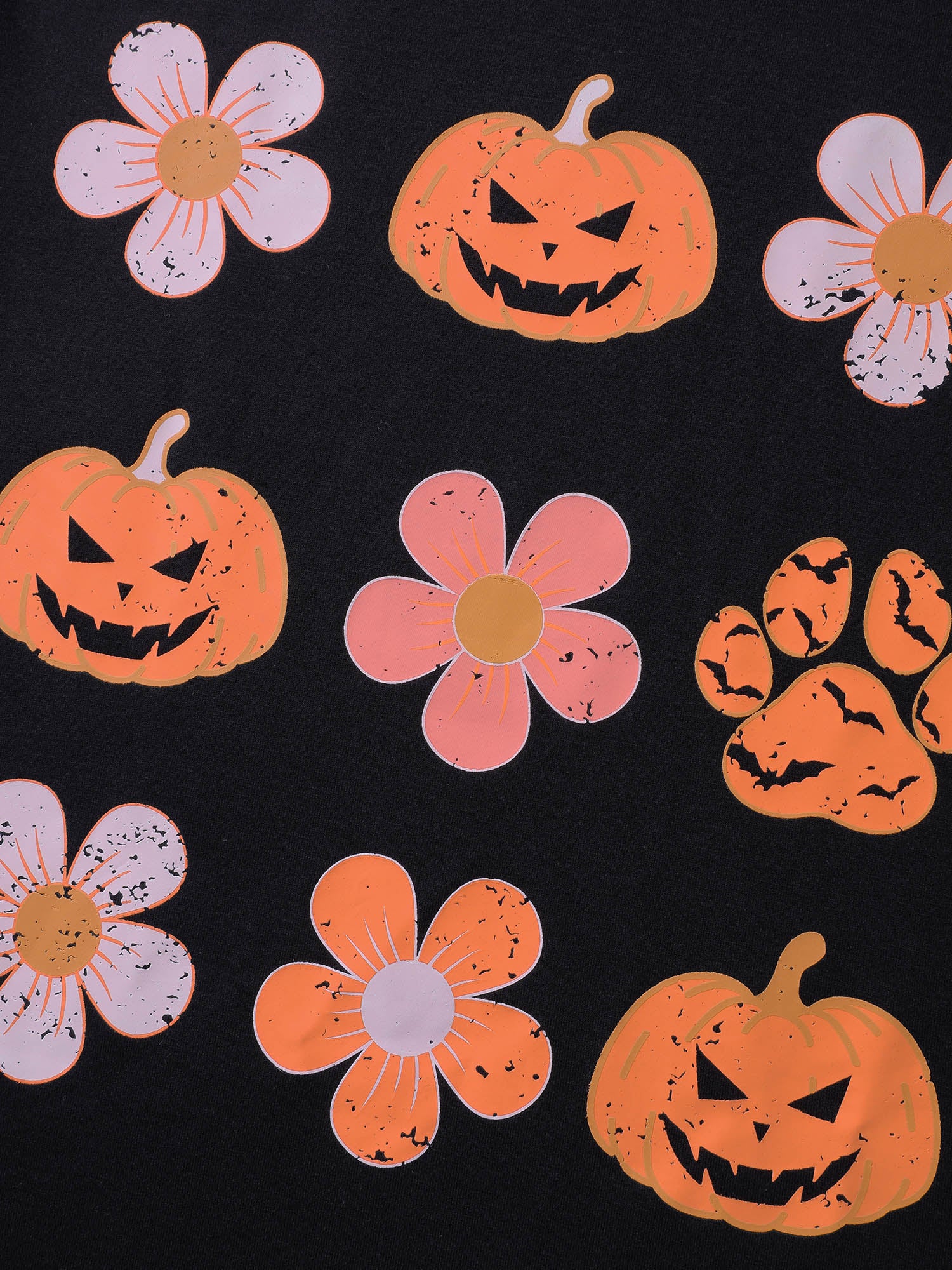 Pumpkin Halloween Print Drop Shoulder Sweatshirt - Image 5