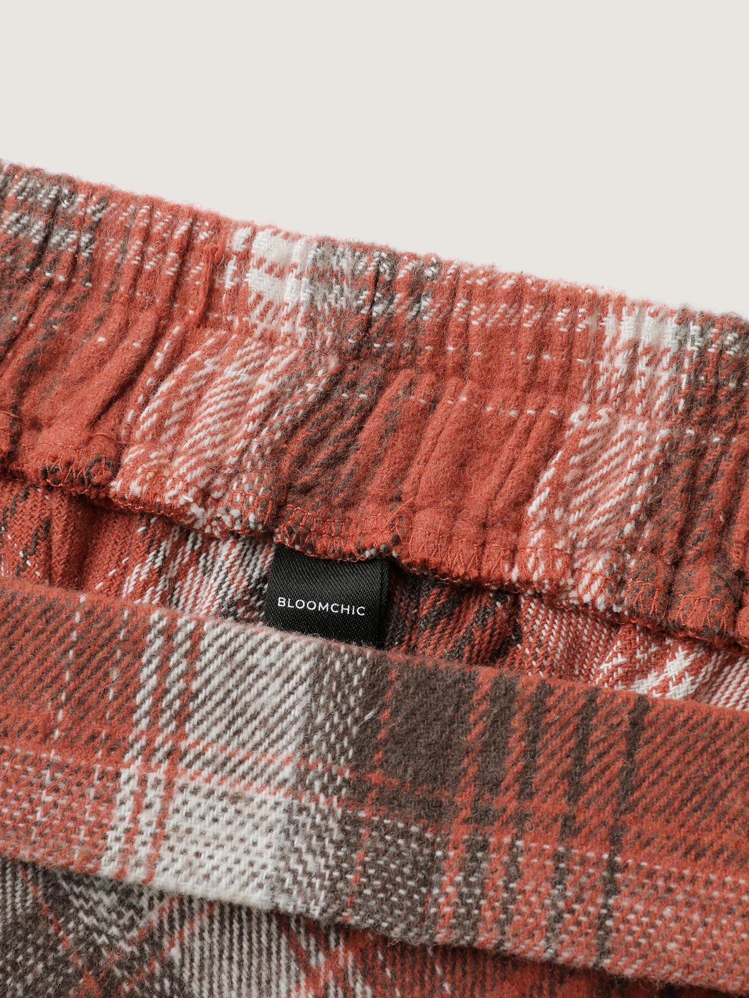 Pumpkin Plaid Print Halloween Midi Skirt - Image 7