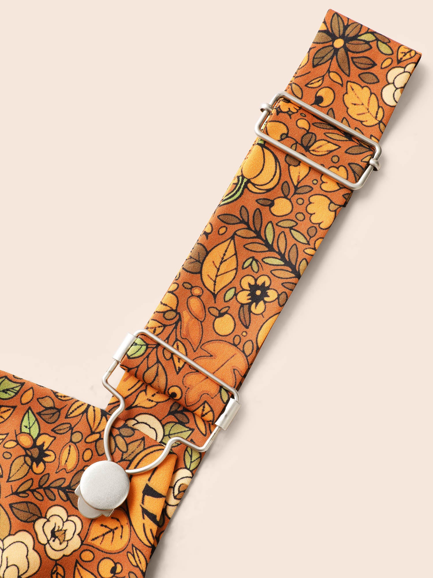 Pumpkin Print Suspender Midi Dress - Image 6
