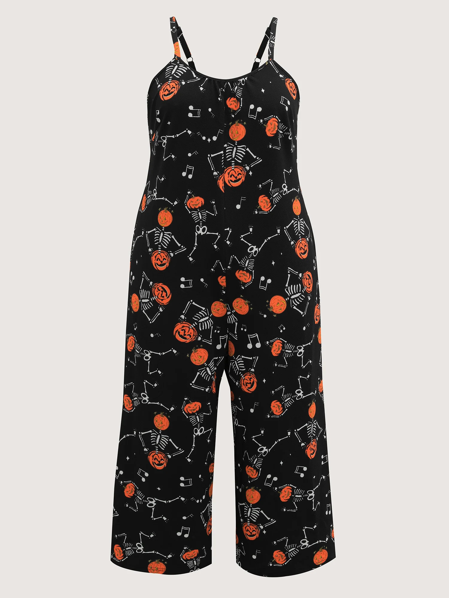 Scary Skeleton Print Cami Lounge Jumpsuit - Image 7