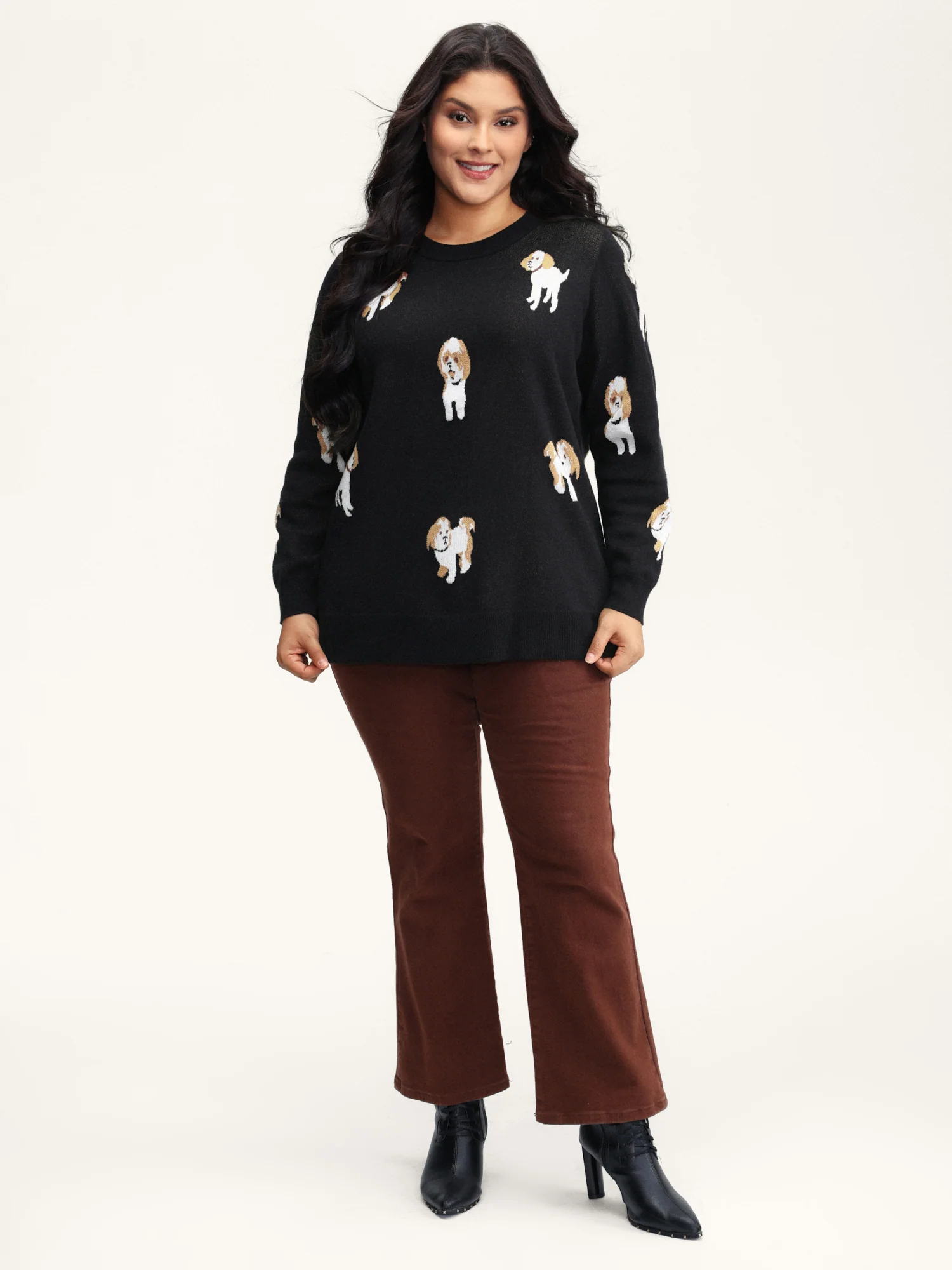 Puppies Everywhere Round Neck Pullover - Image 3