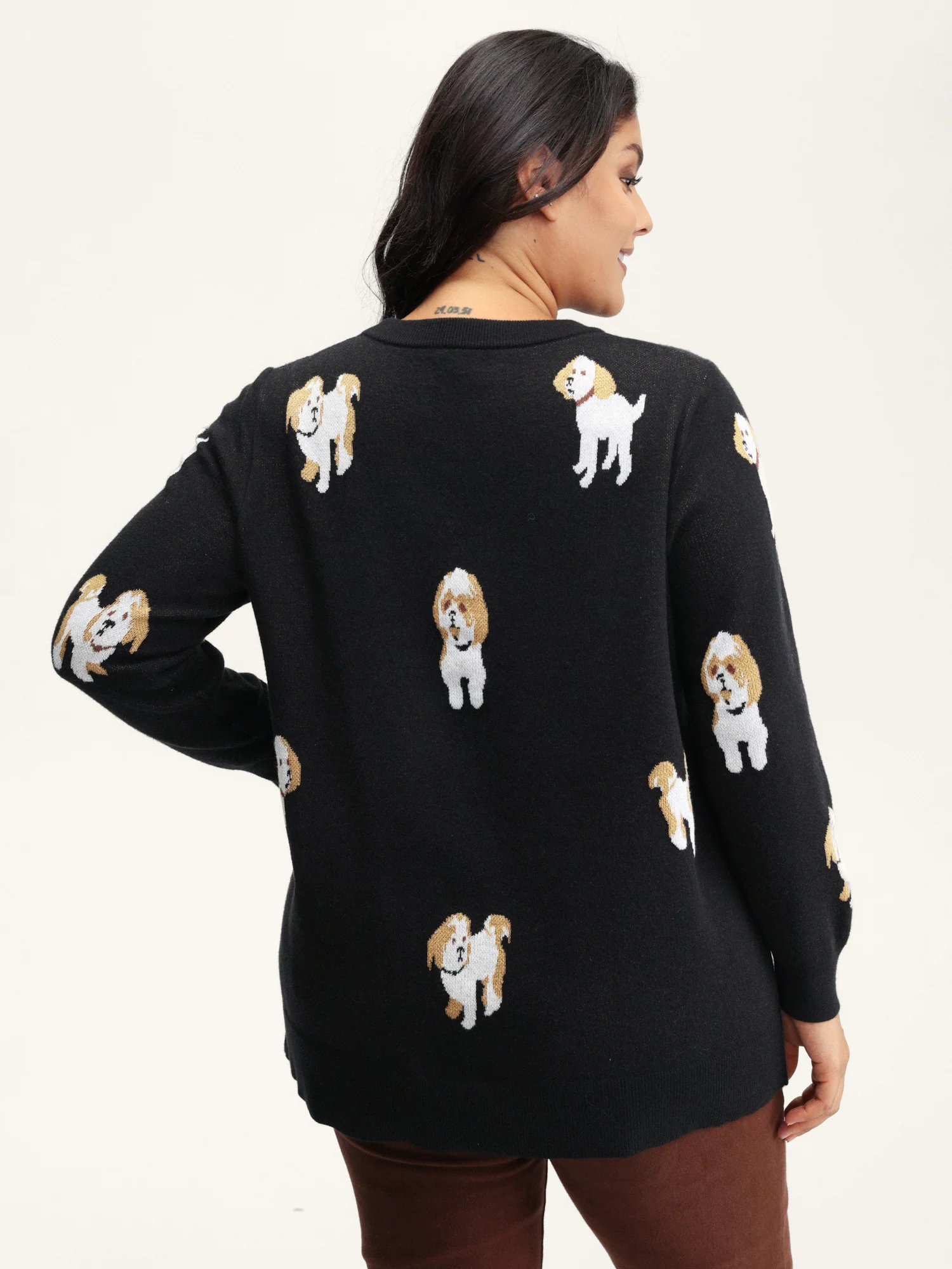 Puppies Everywhere Round Neck Pullover - Image 4
