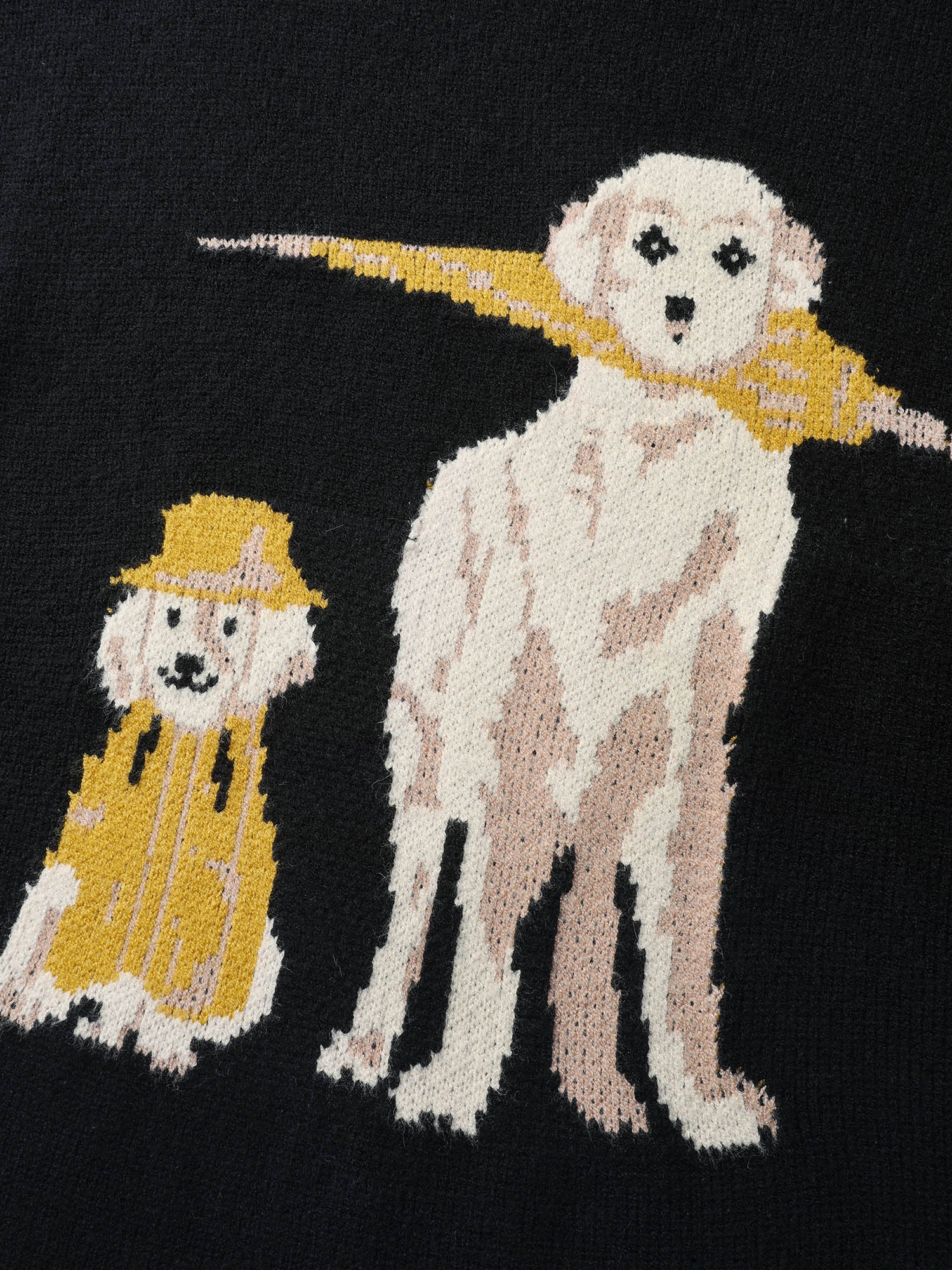 Puppy In Rain Jacquard Contrast Pullover - Image 5