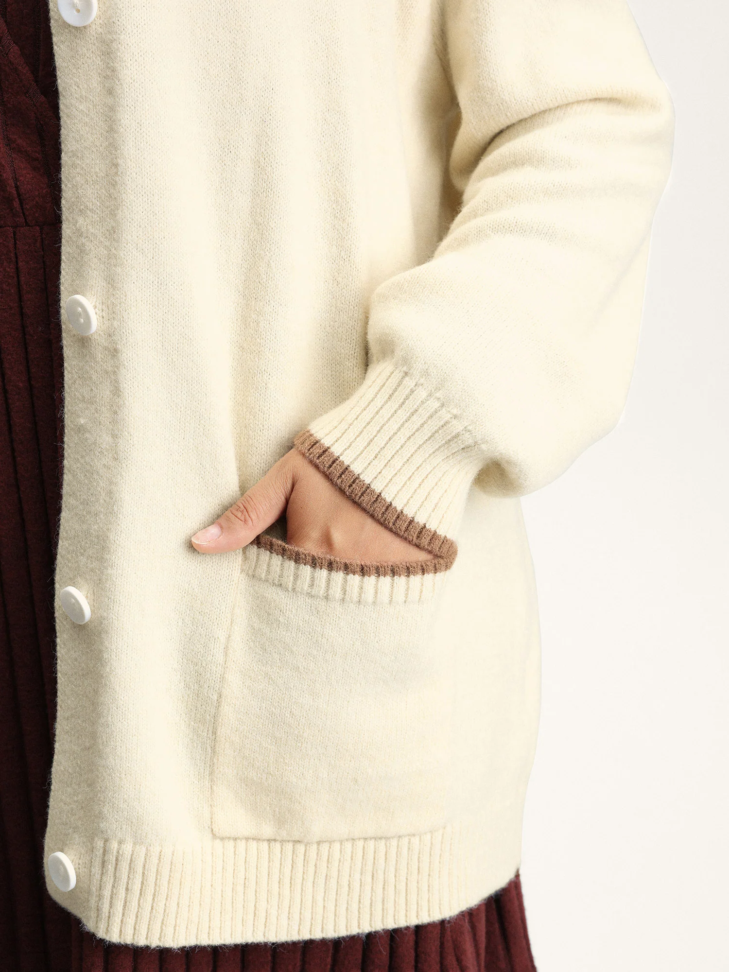 Puppy Love Pockets Button Knit Cardigan - Image 4