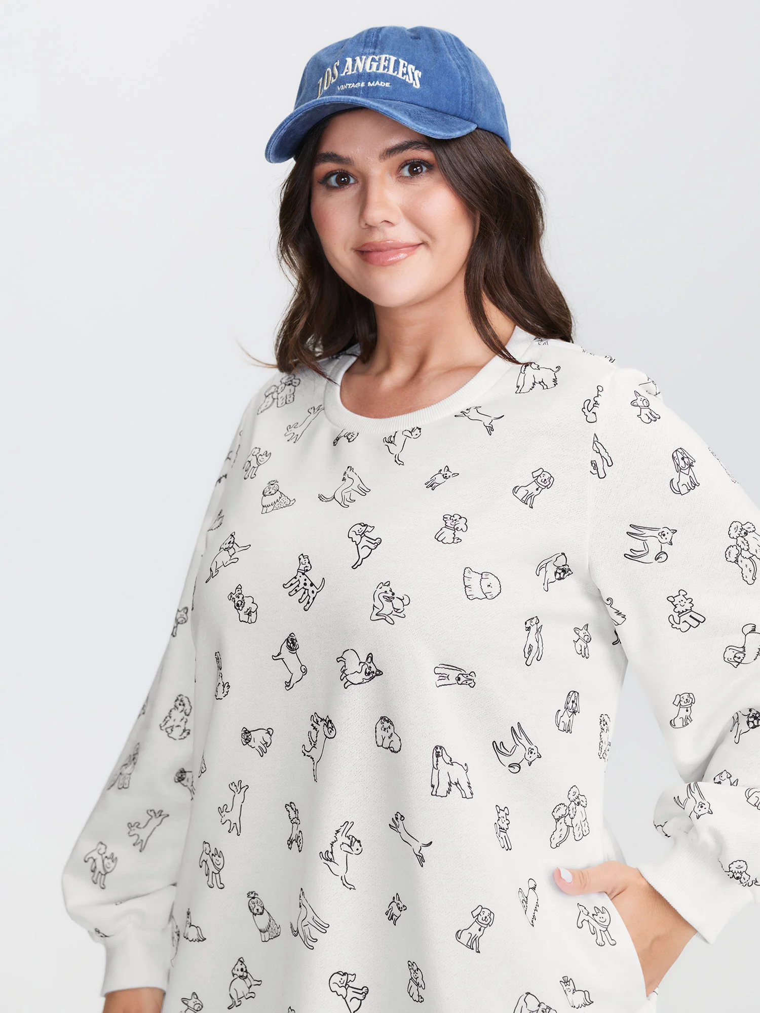 Puppy Print Relaxed-Fit Dress - Image 2