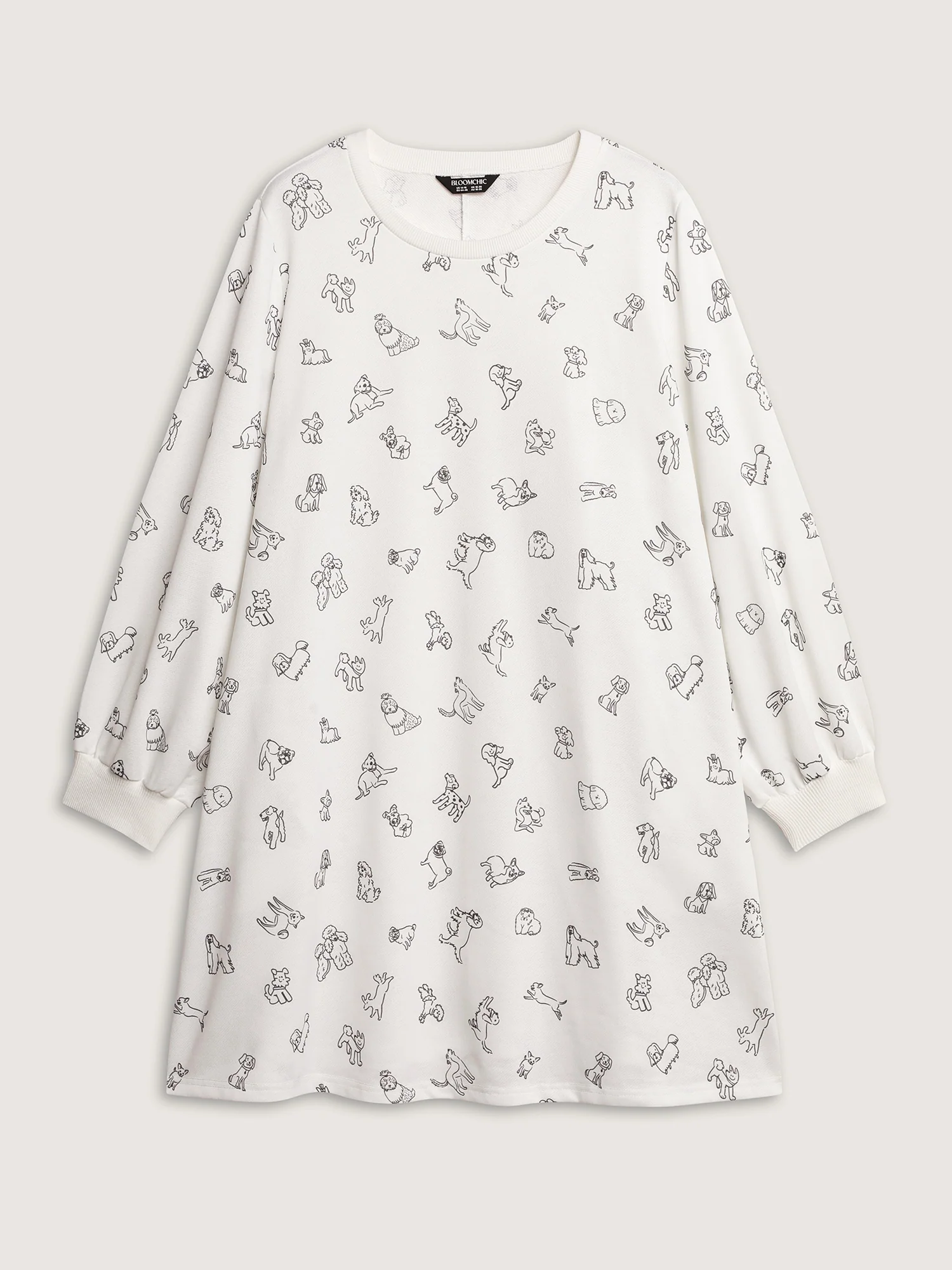 Puppy Print Relaxed-Fit Dress - Image 7