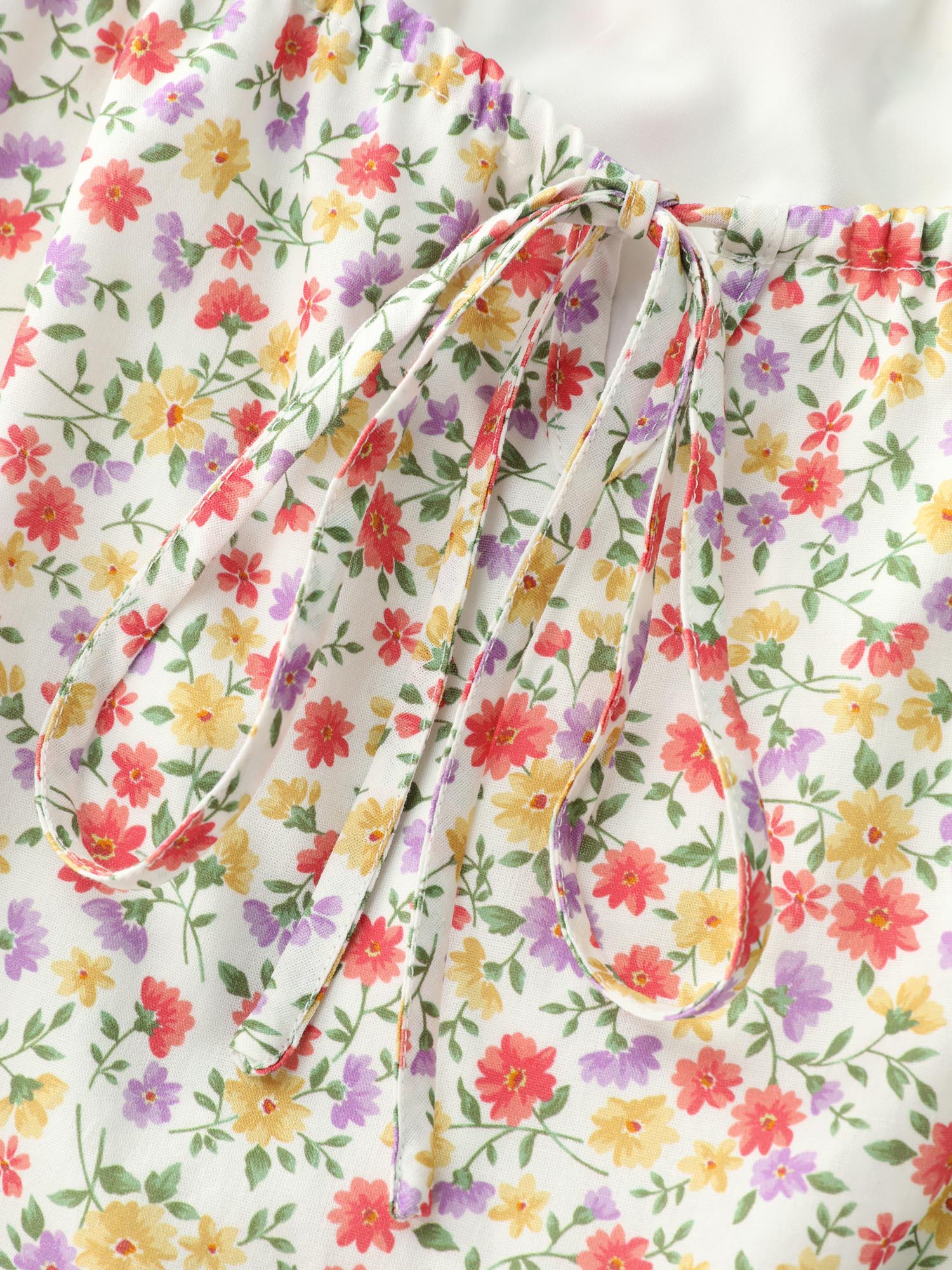 Pure Cotton Adjustable Neckline Floral Midi Dress - Image 5