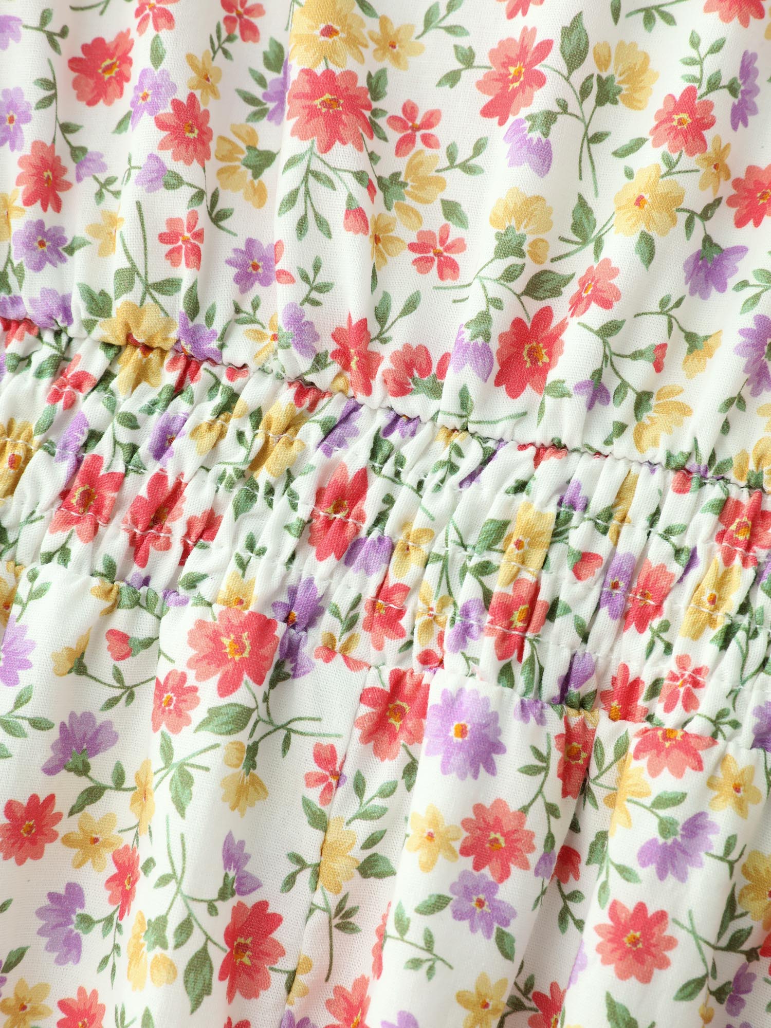 Pure Cotton Adjustable Neckline Floral Midi Dress - Image 6