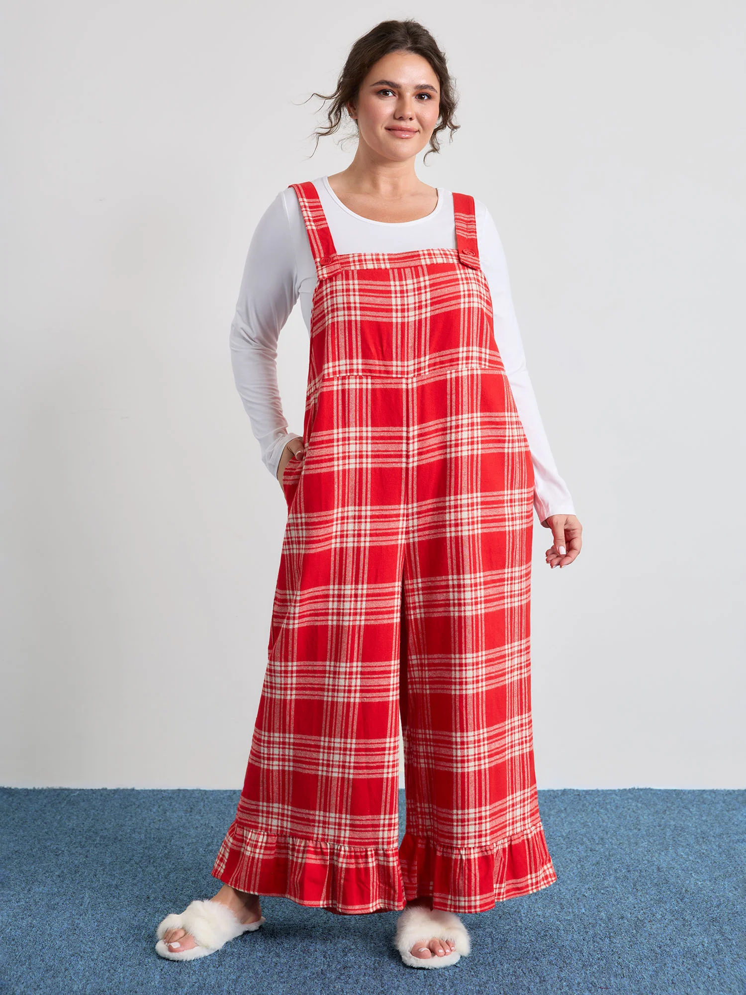 Pure Cotton Adjustable Overall Pajama Jumpsuit - Image 2