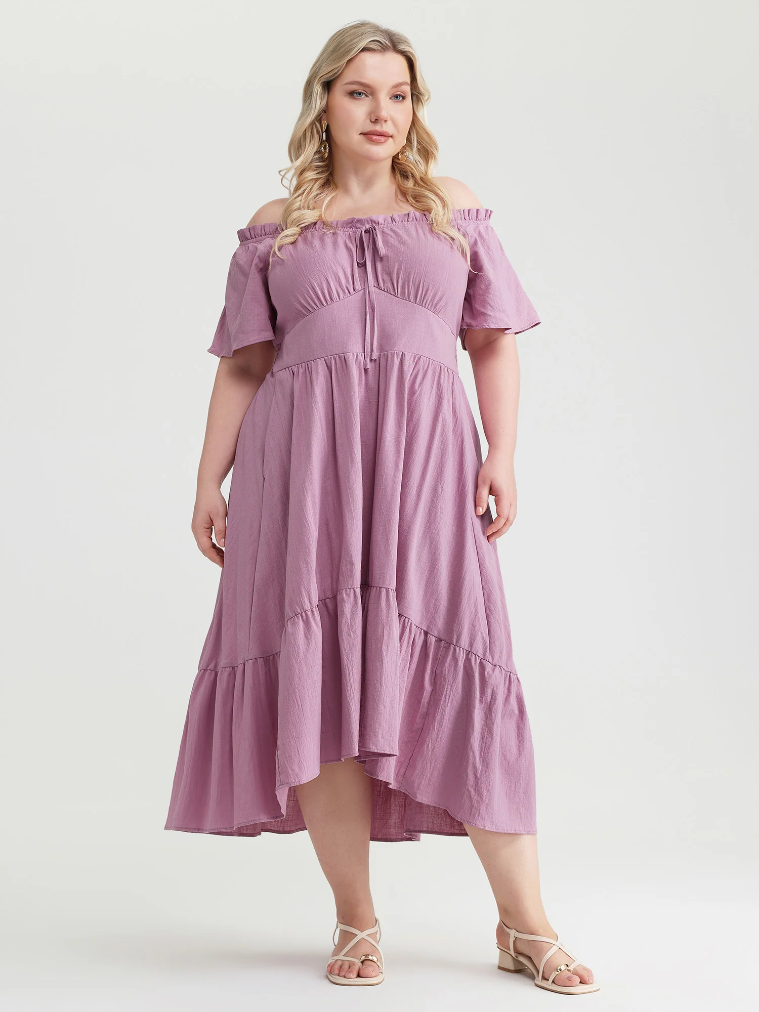 Pure Cotton Adjustable Sleeve Pockets Mdii Dress
