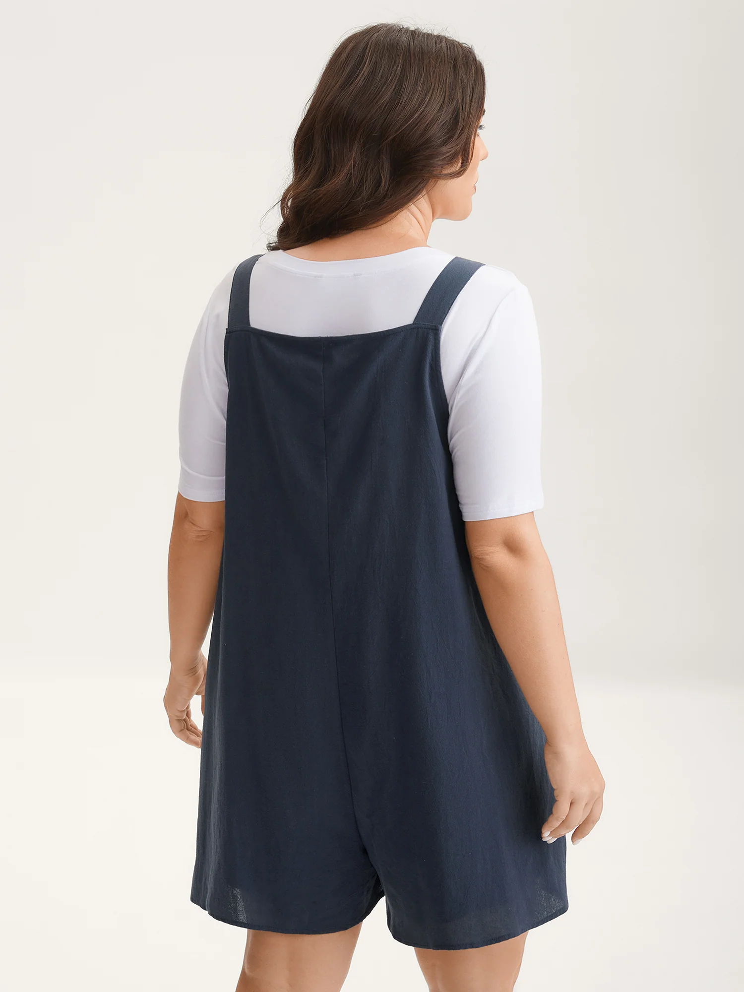 Pure Cotton Adjustable Straps Sleek Romper - Image 4