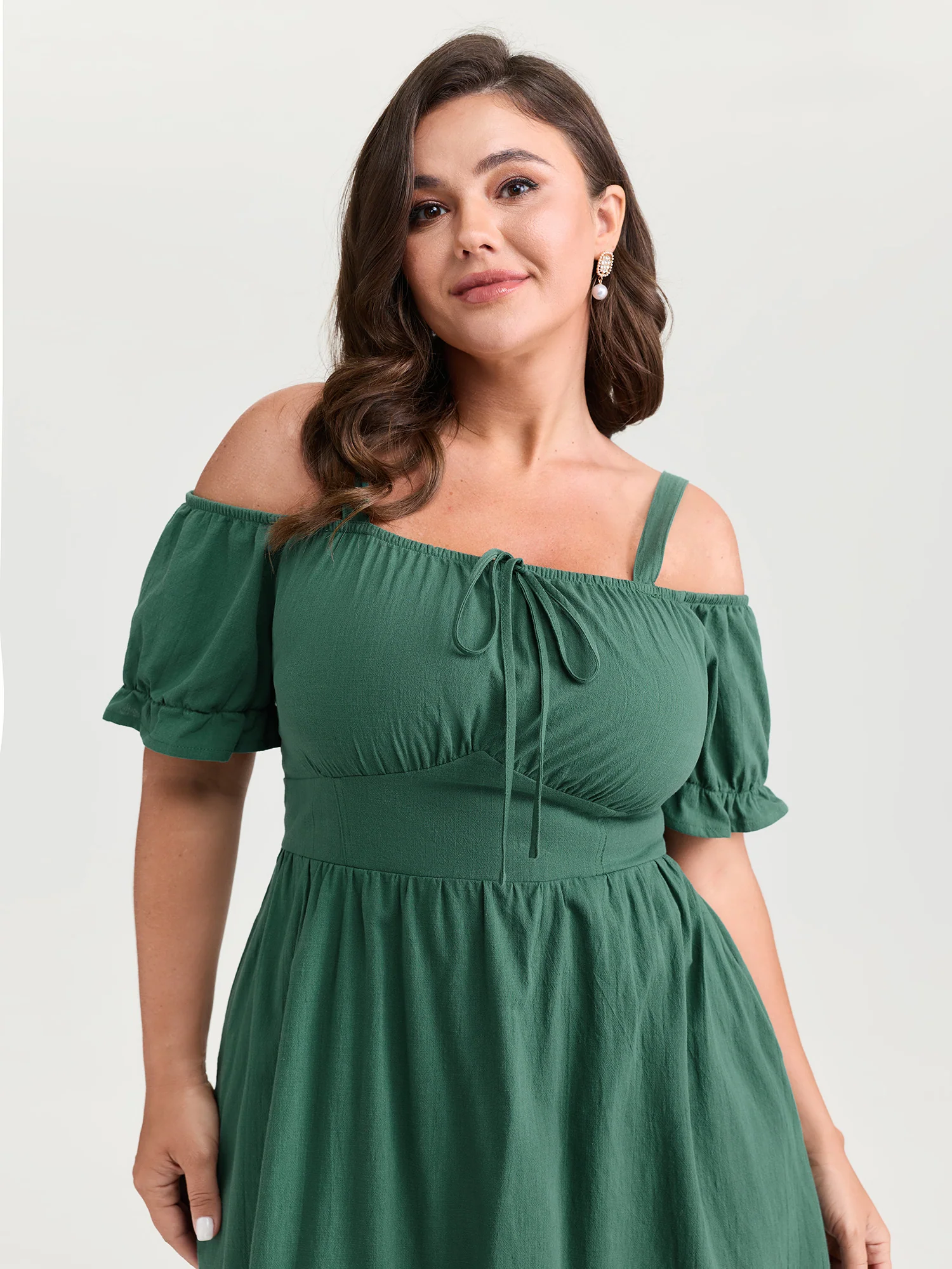 Pure Cotton Back-Tie Midi Dress - Image 2