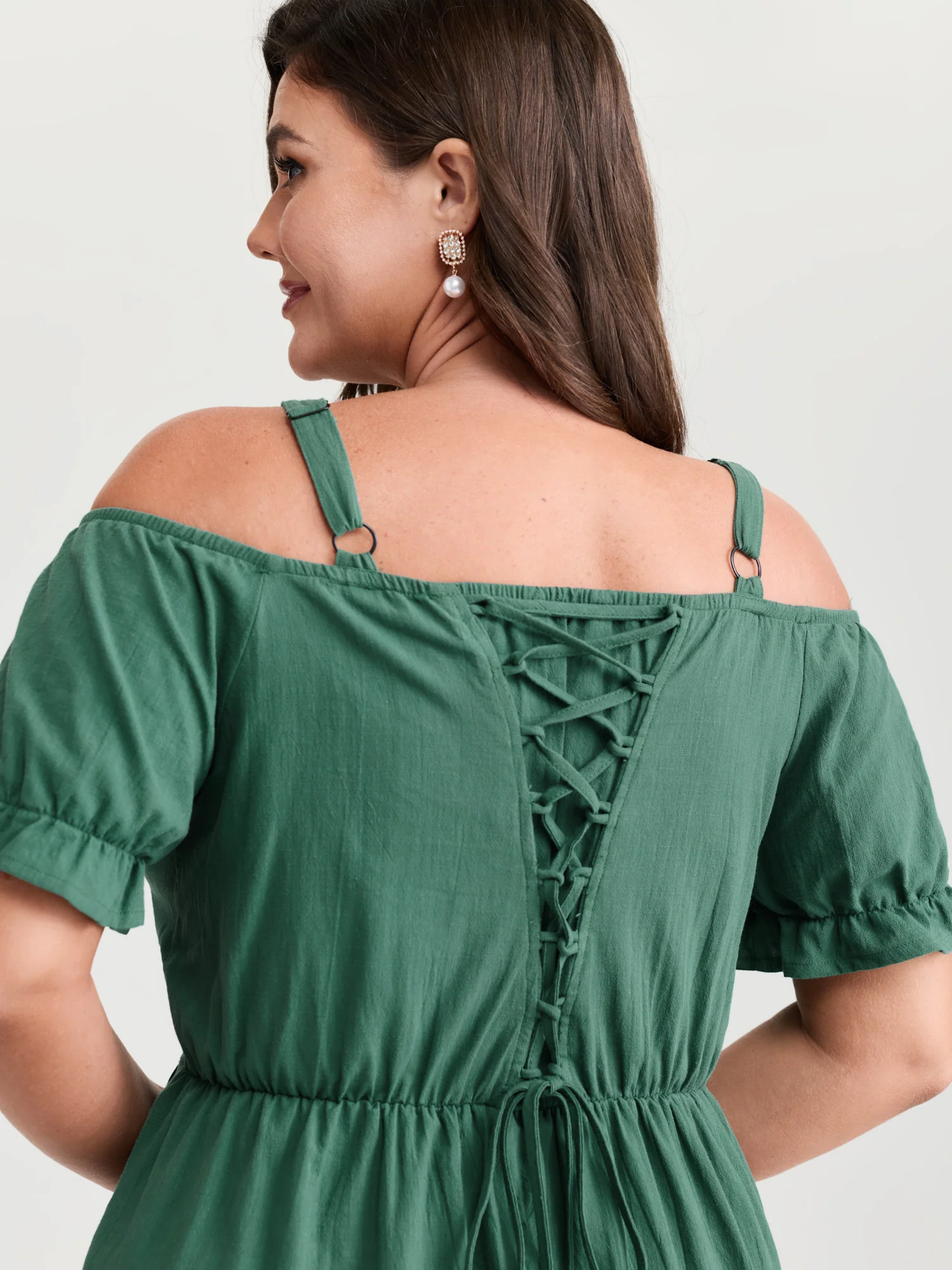 Pure Cotton Back-Tie Midi Dress - Image 3
