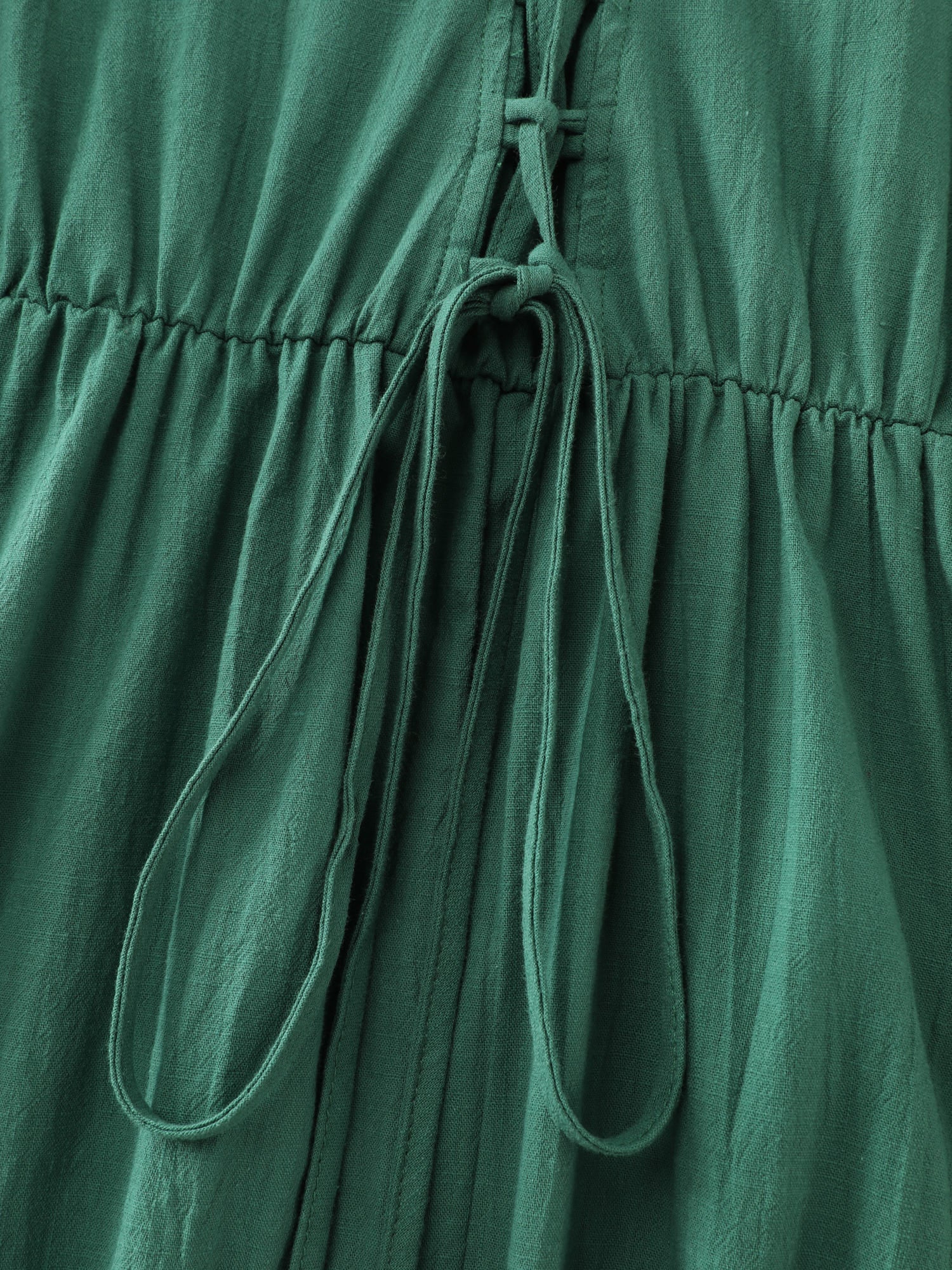 Pure Cotton Back-Tie Midi Dress - Image 6