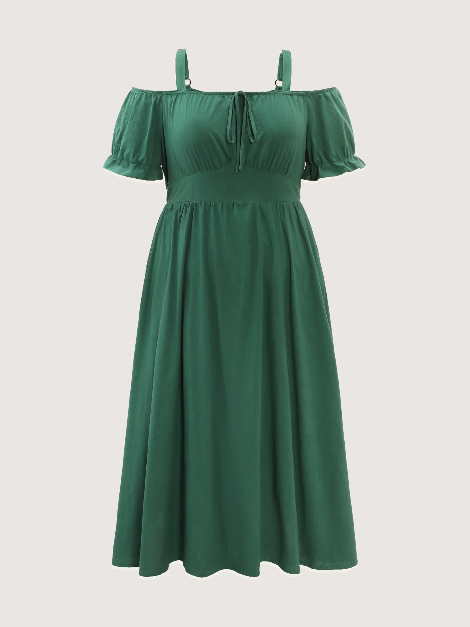 Pure Cotton Back-Tie Midi Dress - Image 7