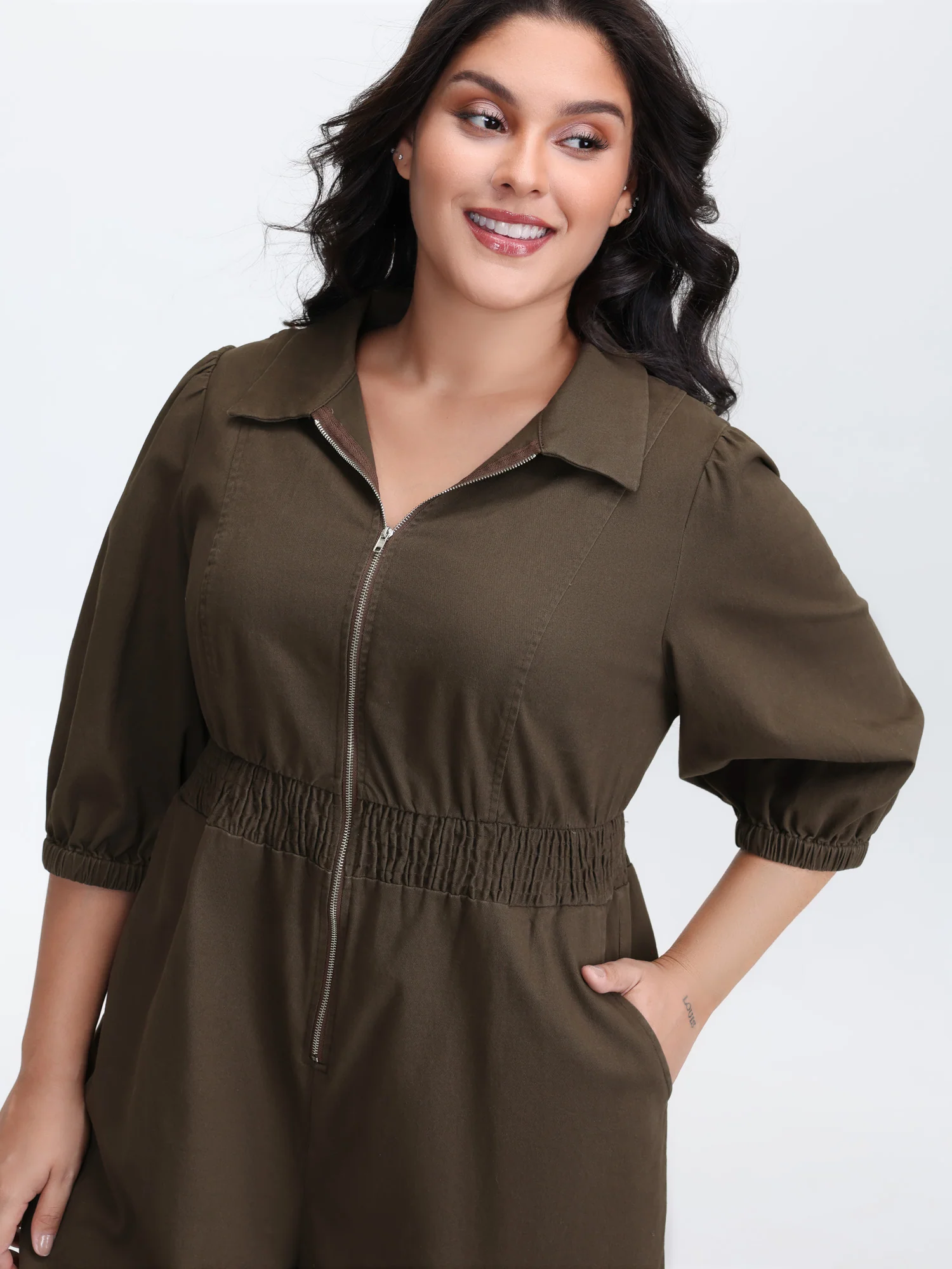 Pure Cotton Bust-Ease Zipper Romper - Image 2