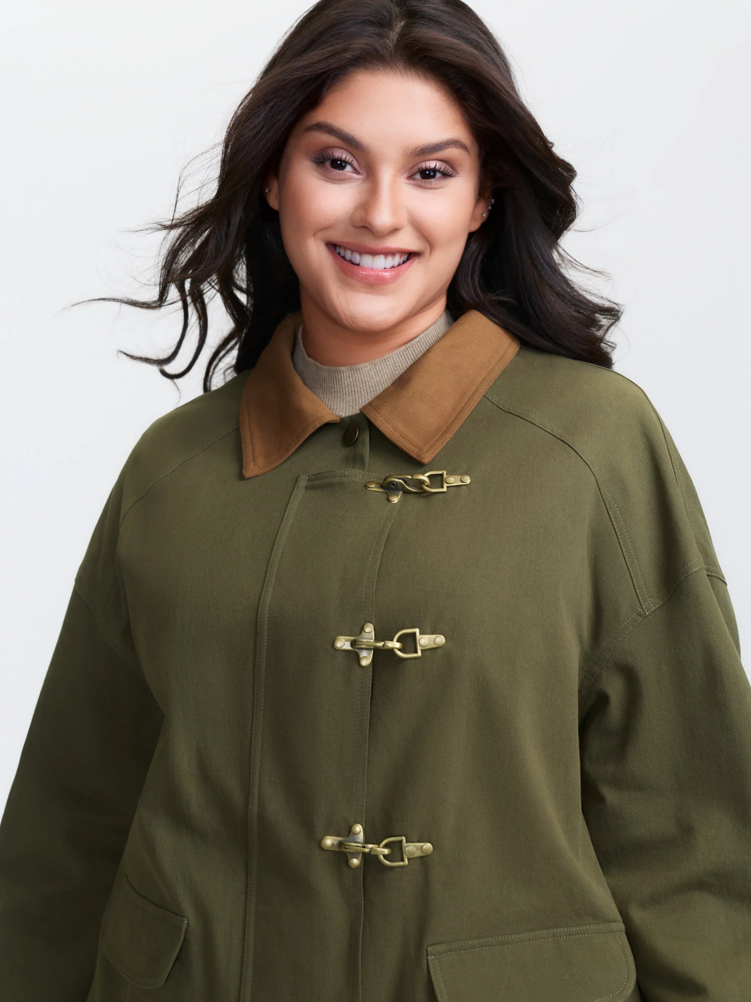 Pure Cotton Color Contrast Button Jacket - Image 3