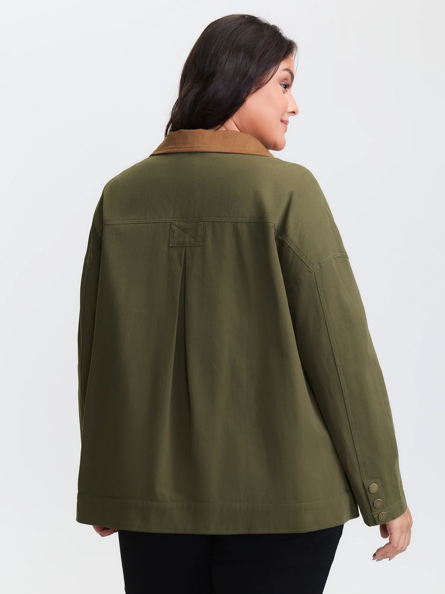 Pure Cotton Color Contrast Button Jacket - Image 5