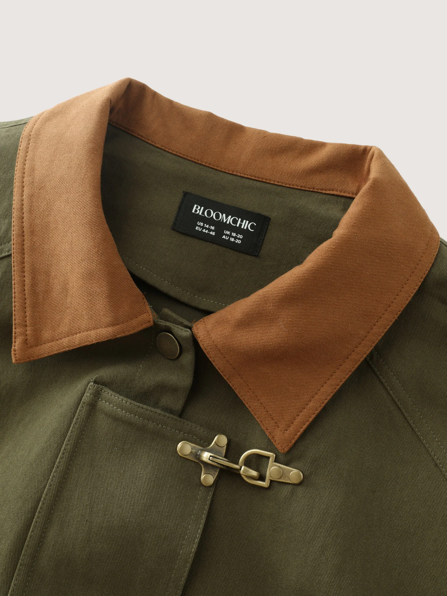 Pure Cotton Color Contrast Button Jacket - Image 6