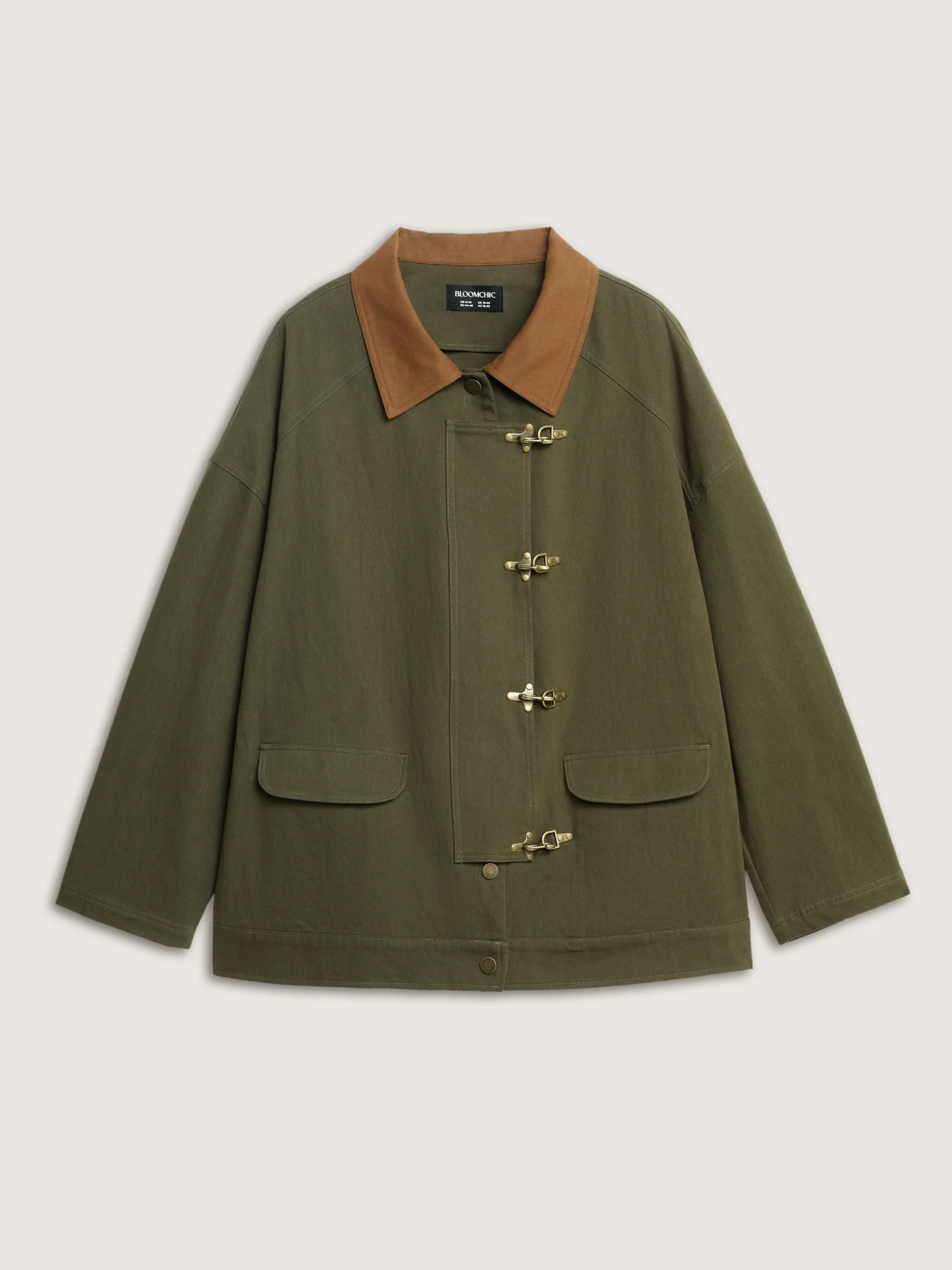 Pure Cotton Color Contrast Button Jacket - Image 9