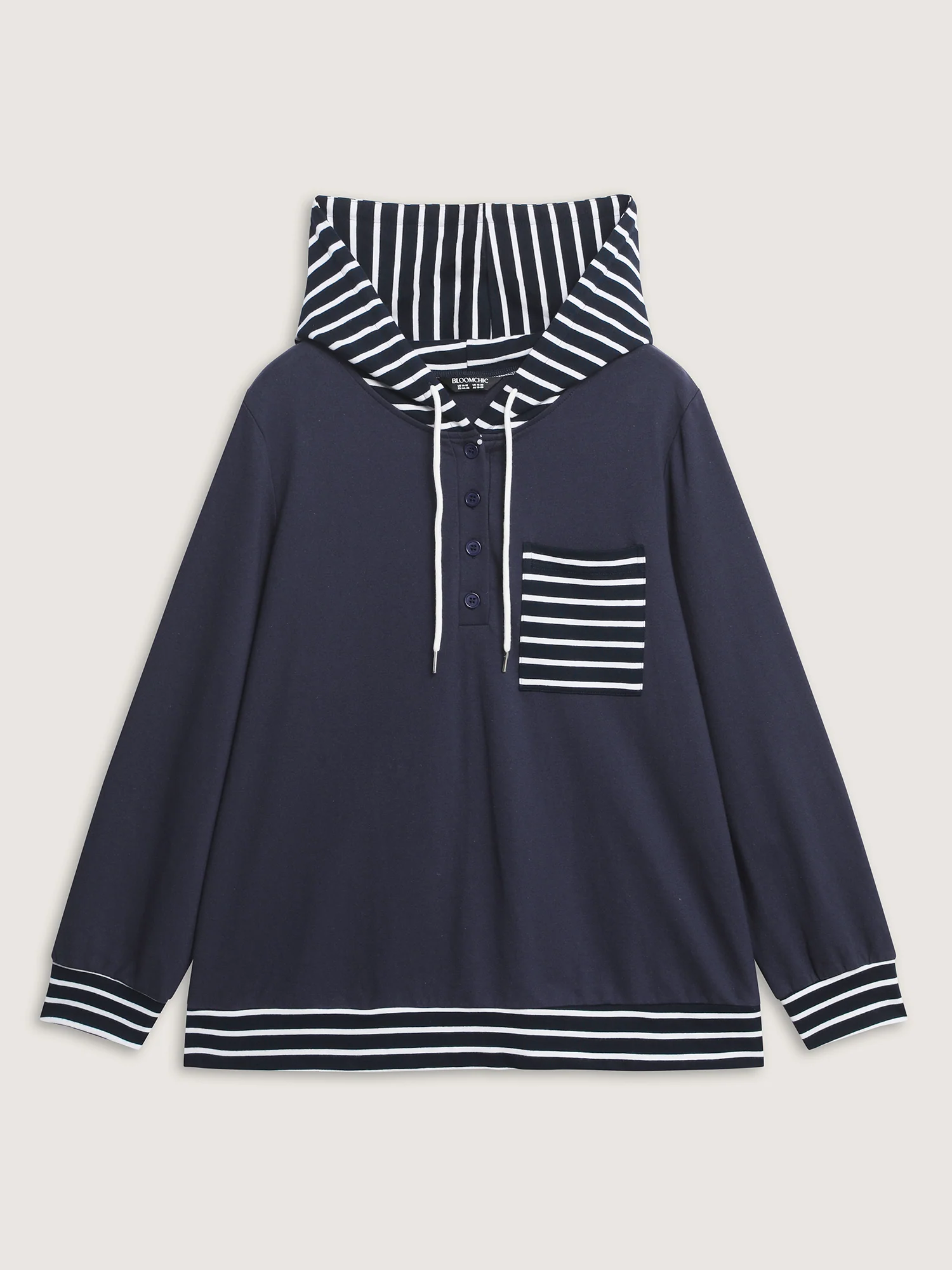 Pure Cotton Color Contrast Hoodie - Image 8