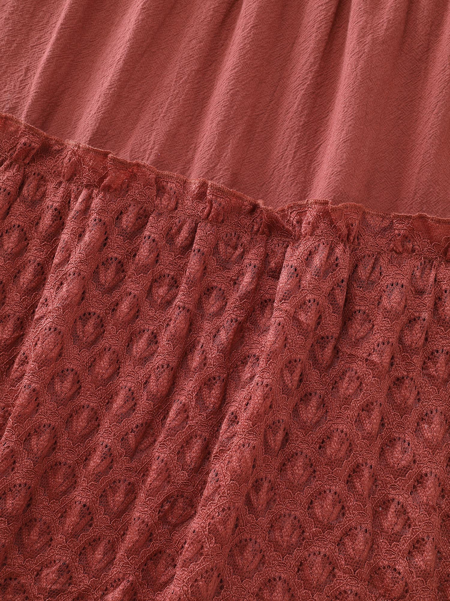 Pure Cotton Contrast Lace Tiered Maxi Dress - Image 5