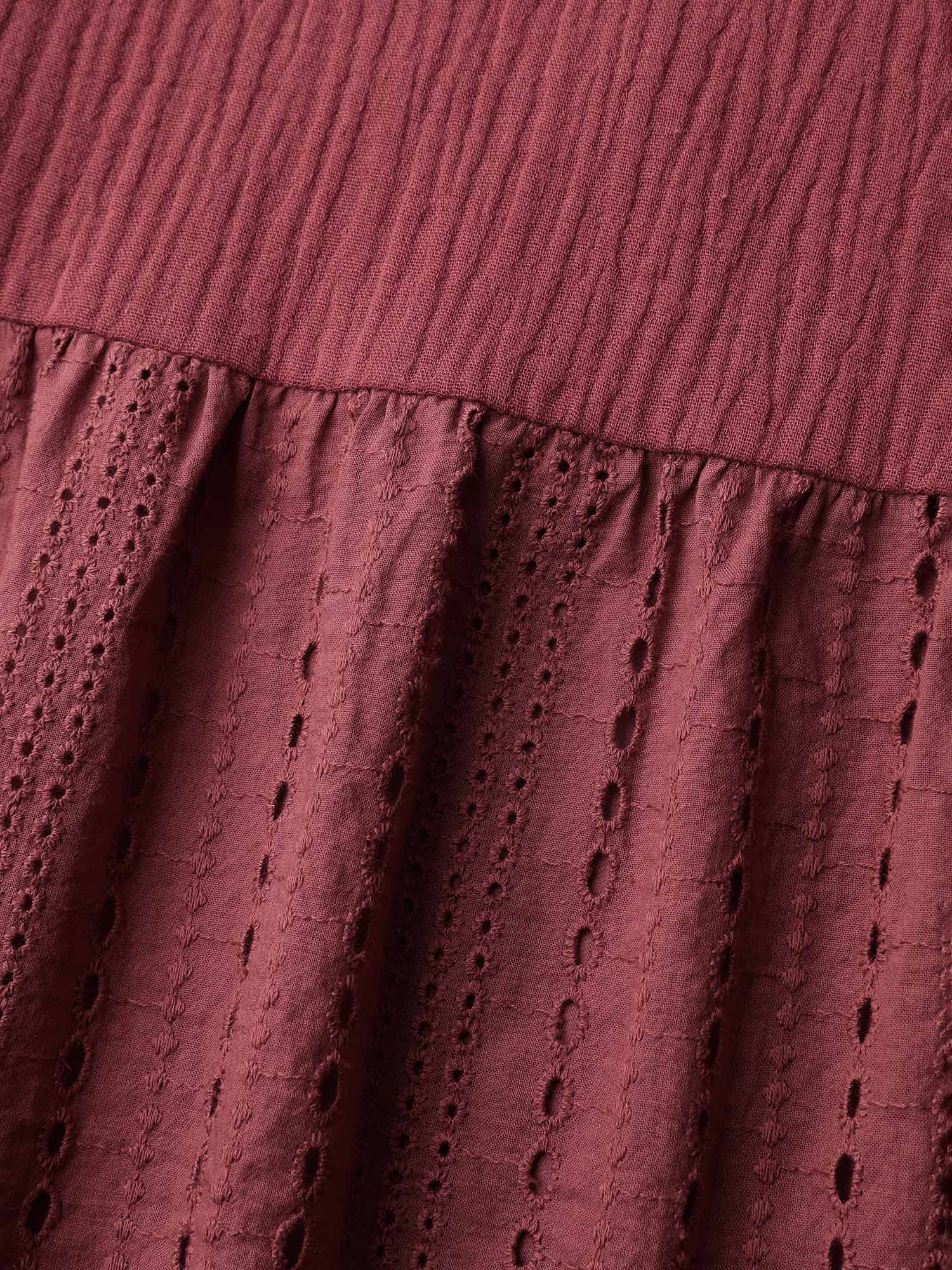 Pure Cotton Cut-Out Tiered Midi Dress - Image 6
