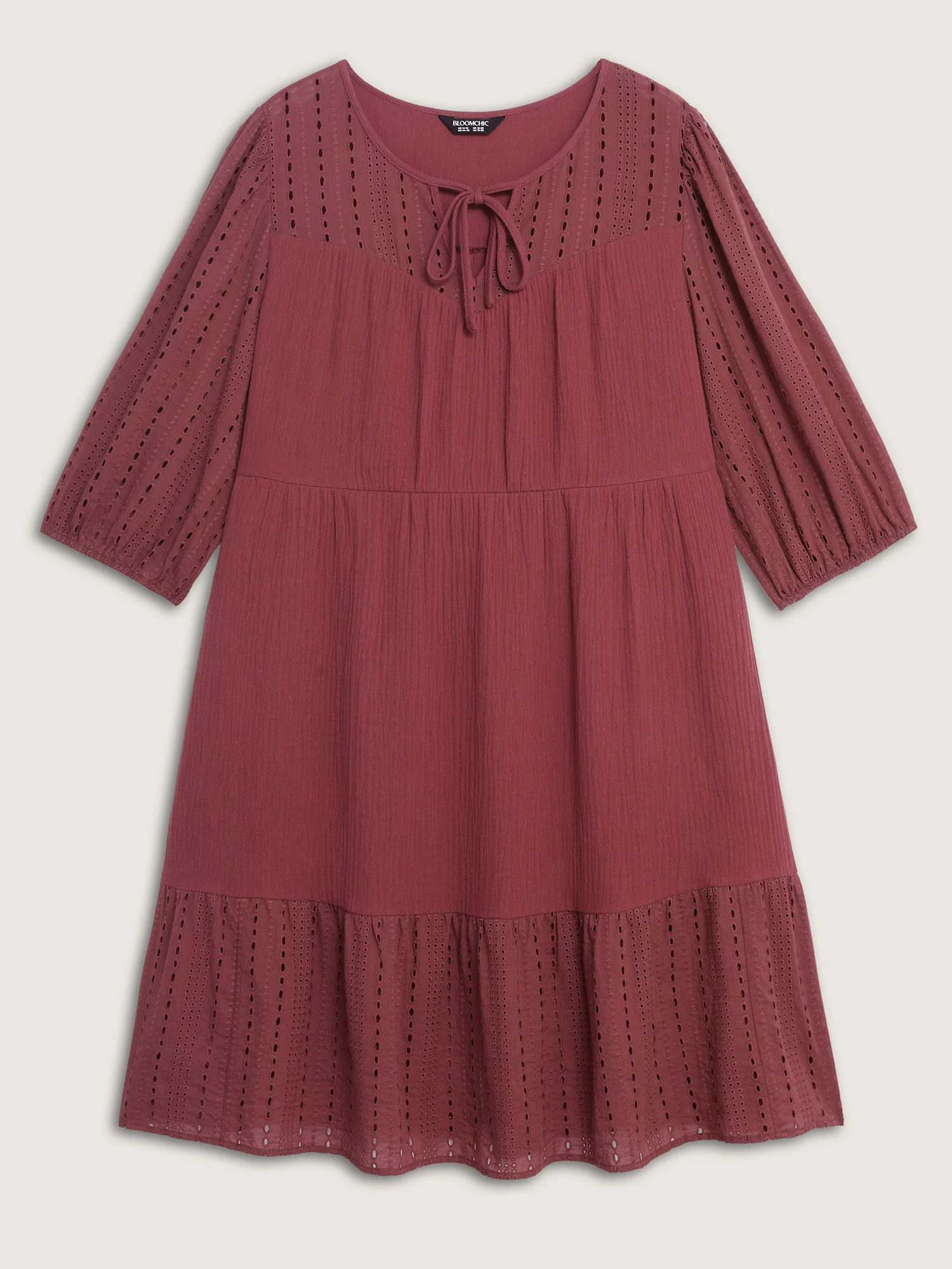 Pure Cotton Cut-Out Tiered Midi Dress - Image 7