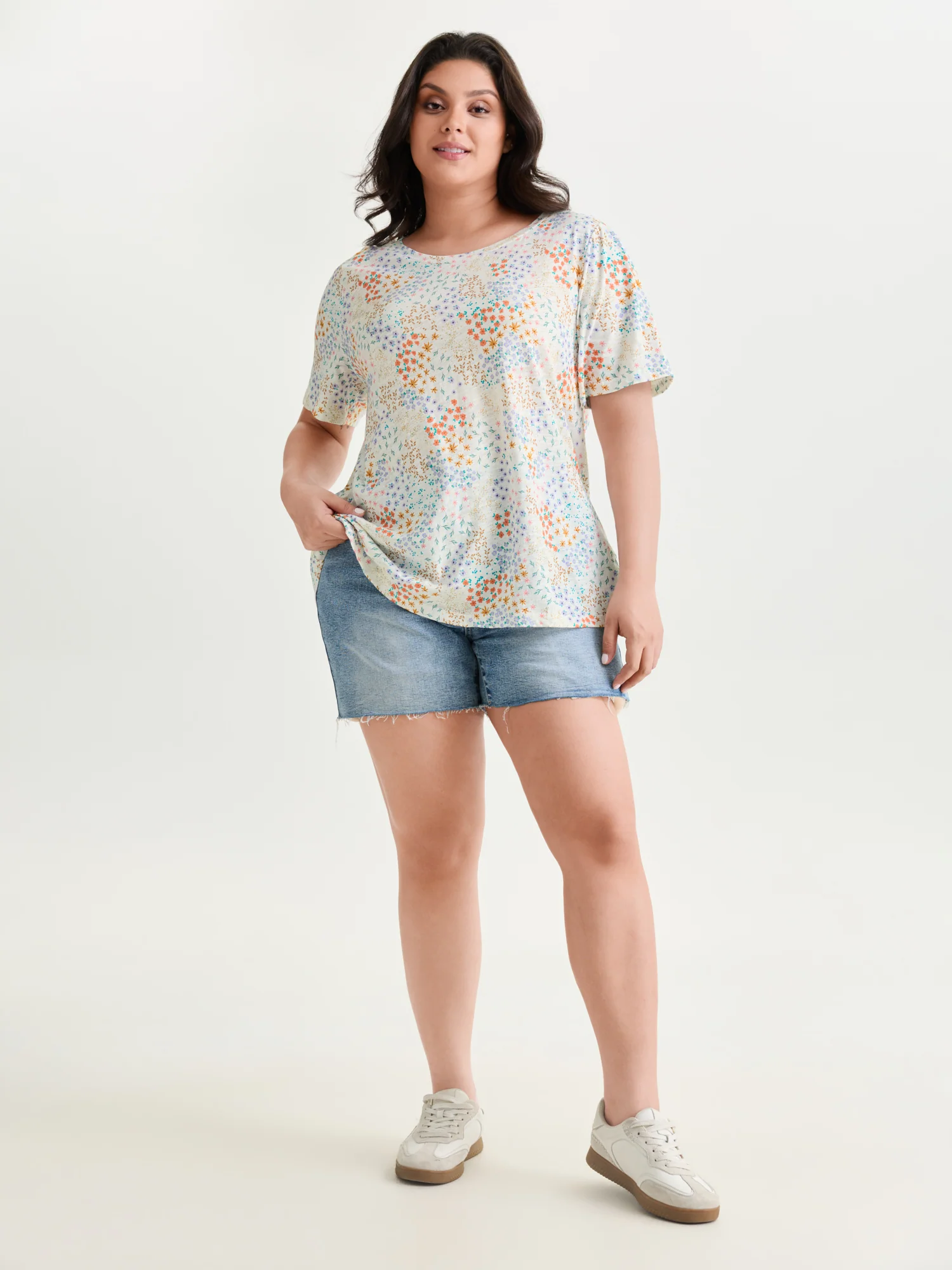 Pure Cotton Dense Floral Print T-Shirt - Image 10