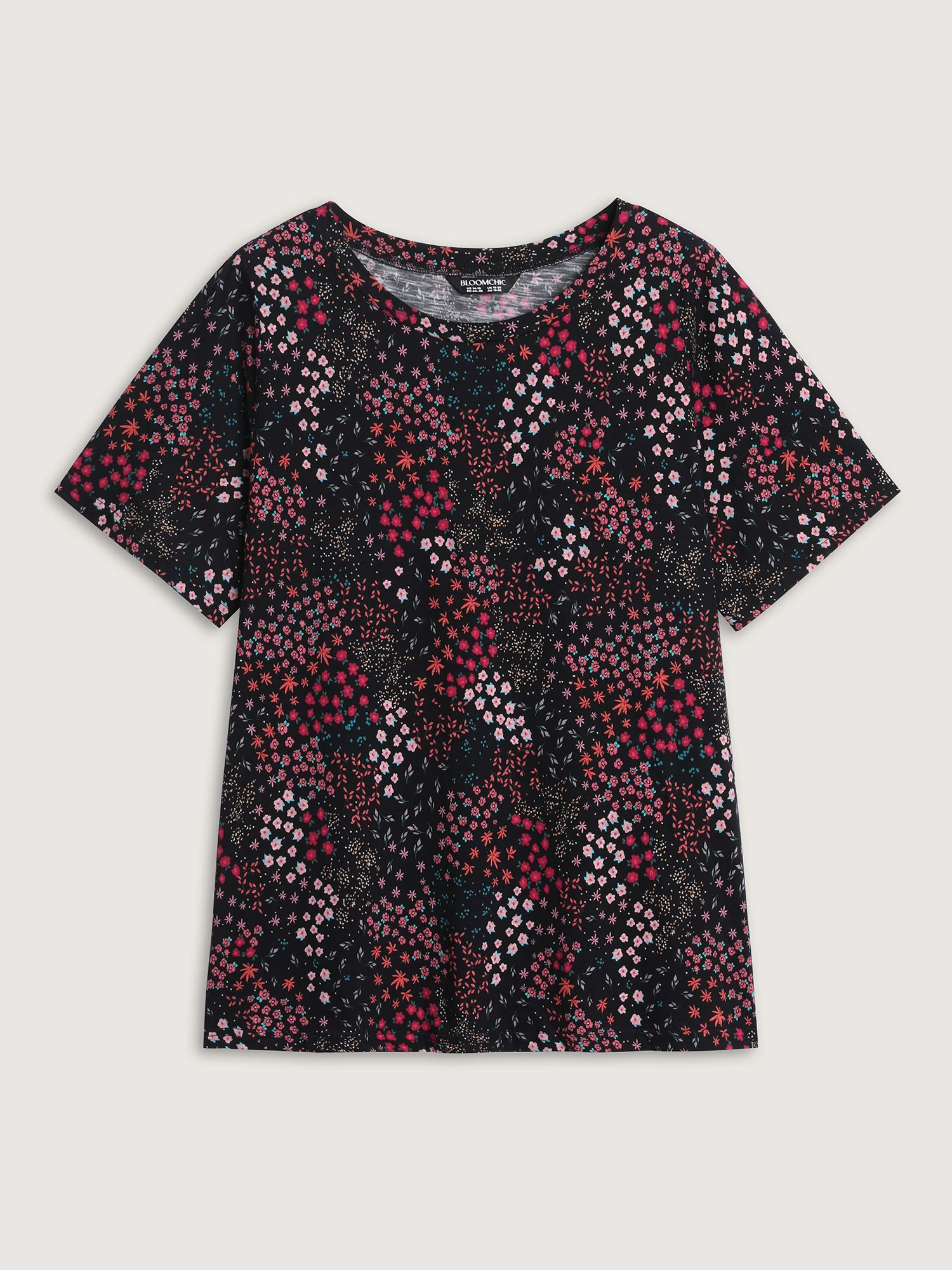 Pure Cotton Dense Floral Print T-Shirt - Image 7
