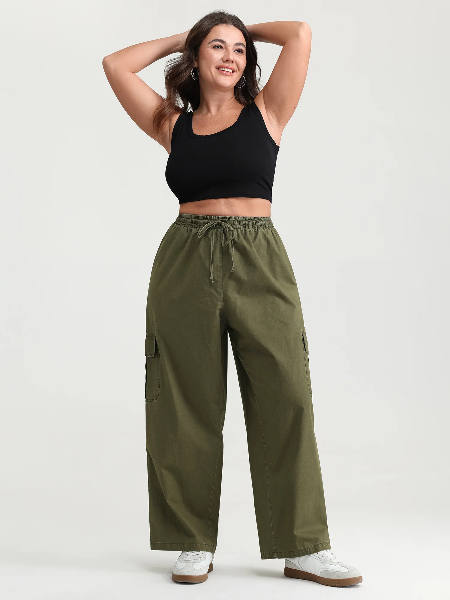 Pure Cotton Distressed Washed Cargo Pants