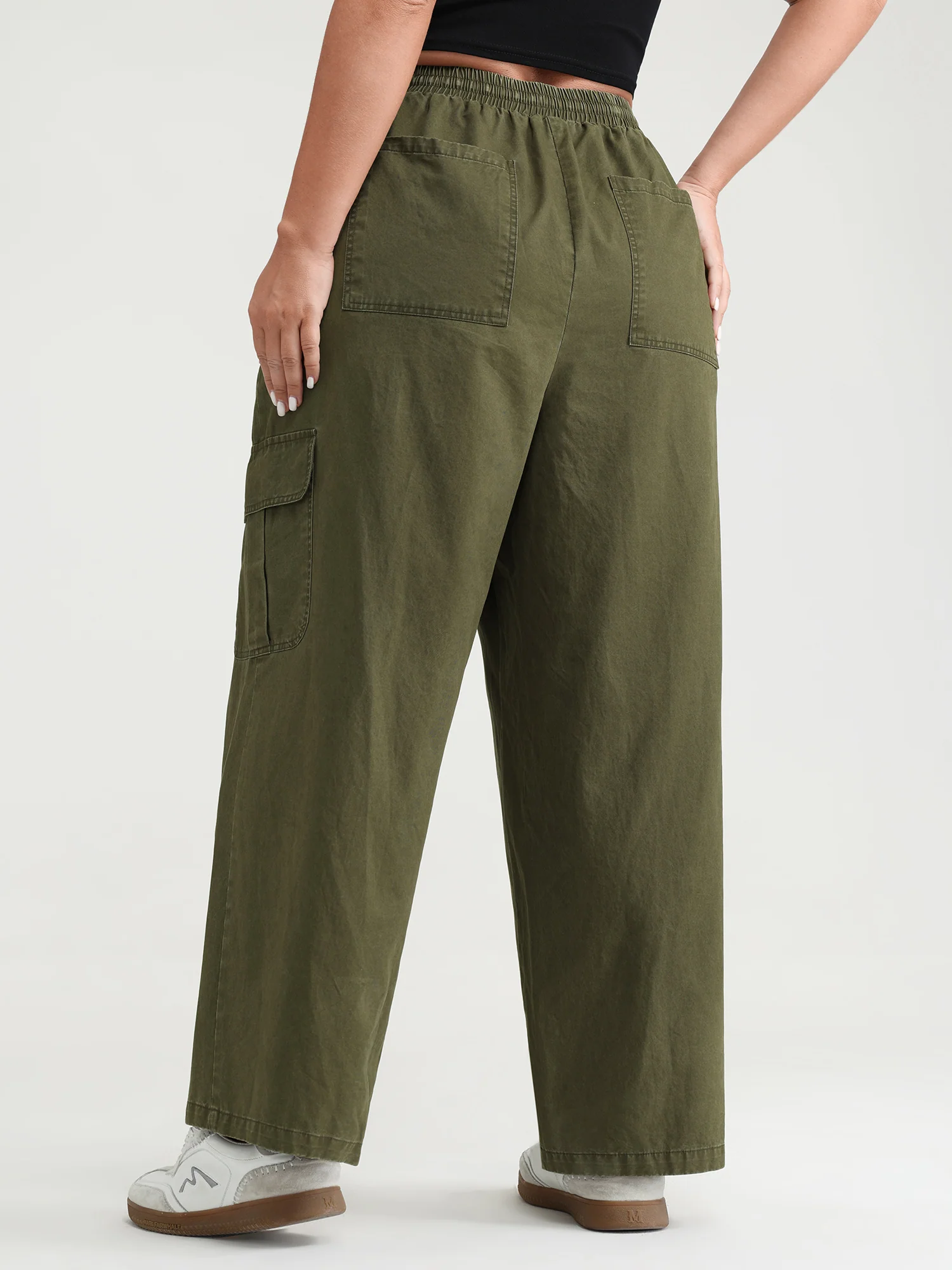Pure Cotton Distressed Washed Cargo Pants - Image 5