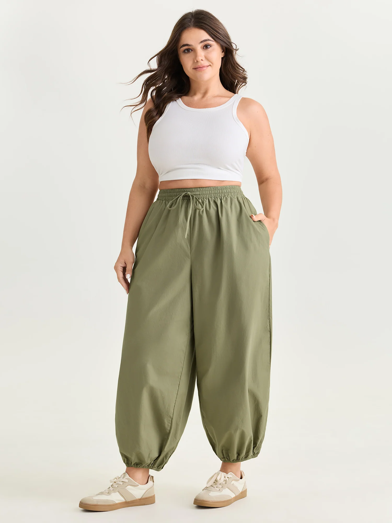 Pure Cotton Drawstring Jogger Pants