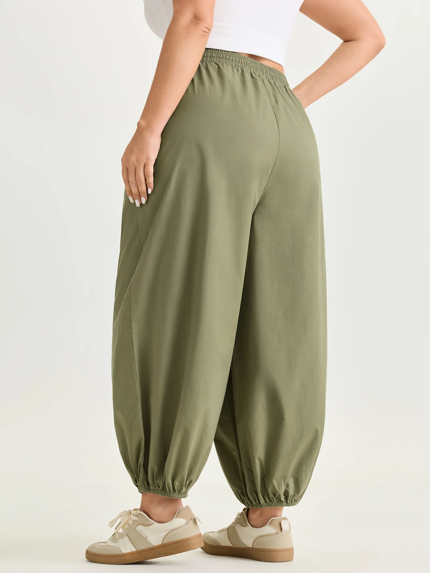 Pure Cotton Drawstring Jogger Pants - Image 5