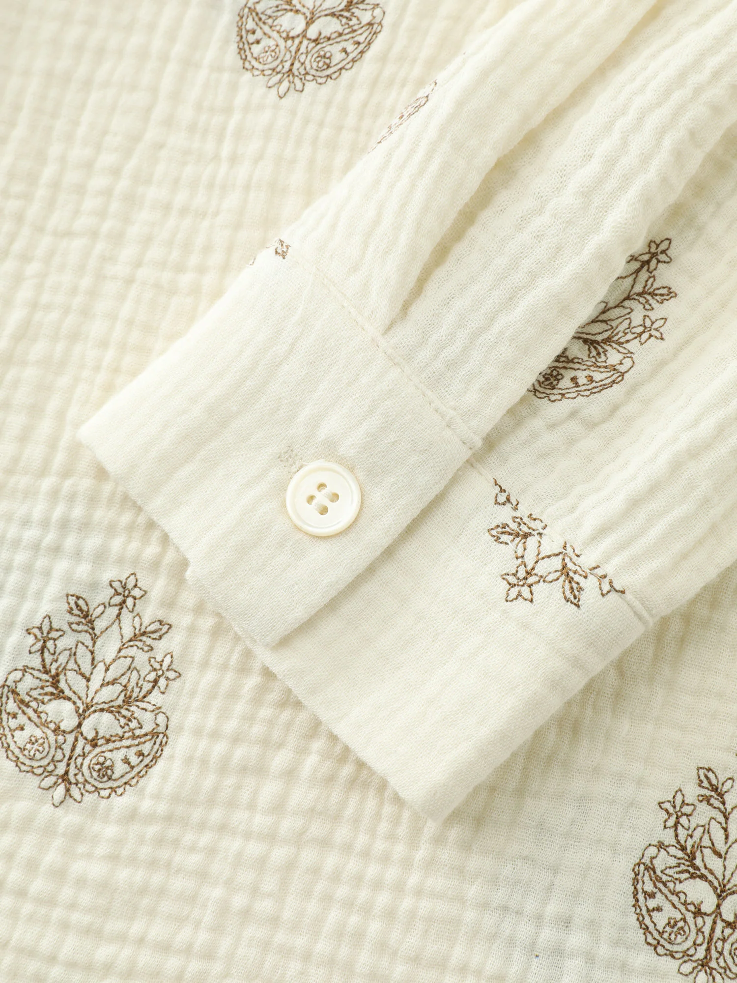 Pure Cotton Embroidered Button-Down Shirt - Image 5