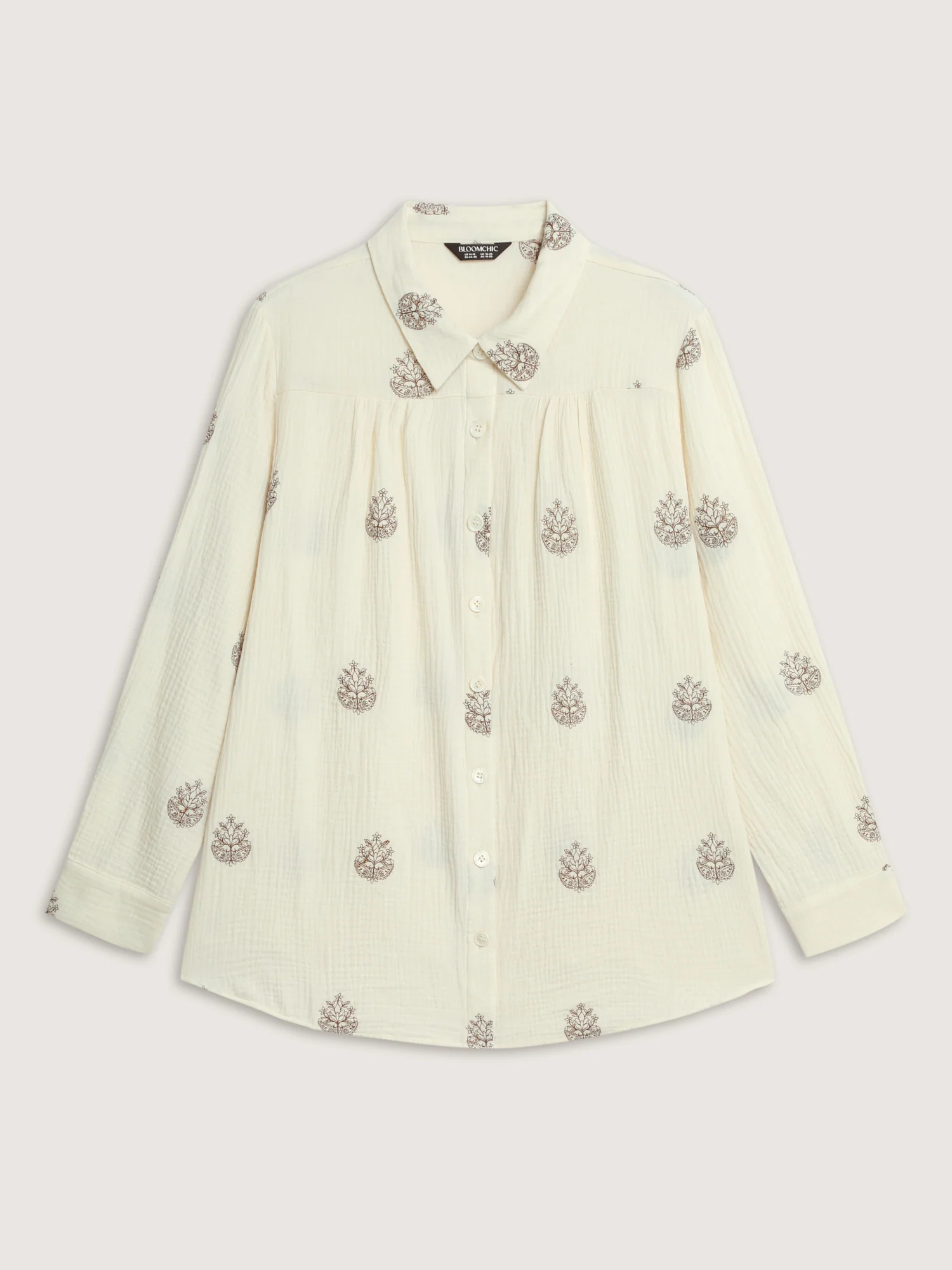 Pure Cotton Embroidered Button-Down Shirt - Image 8