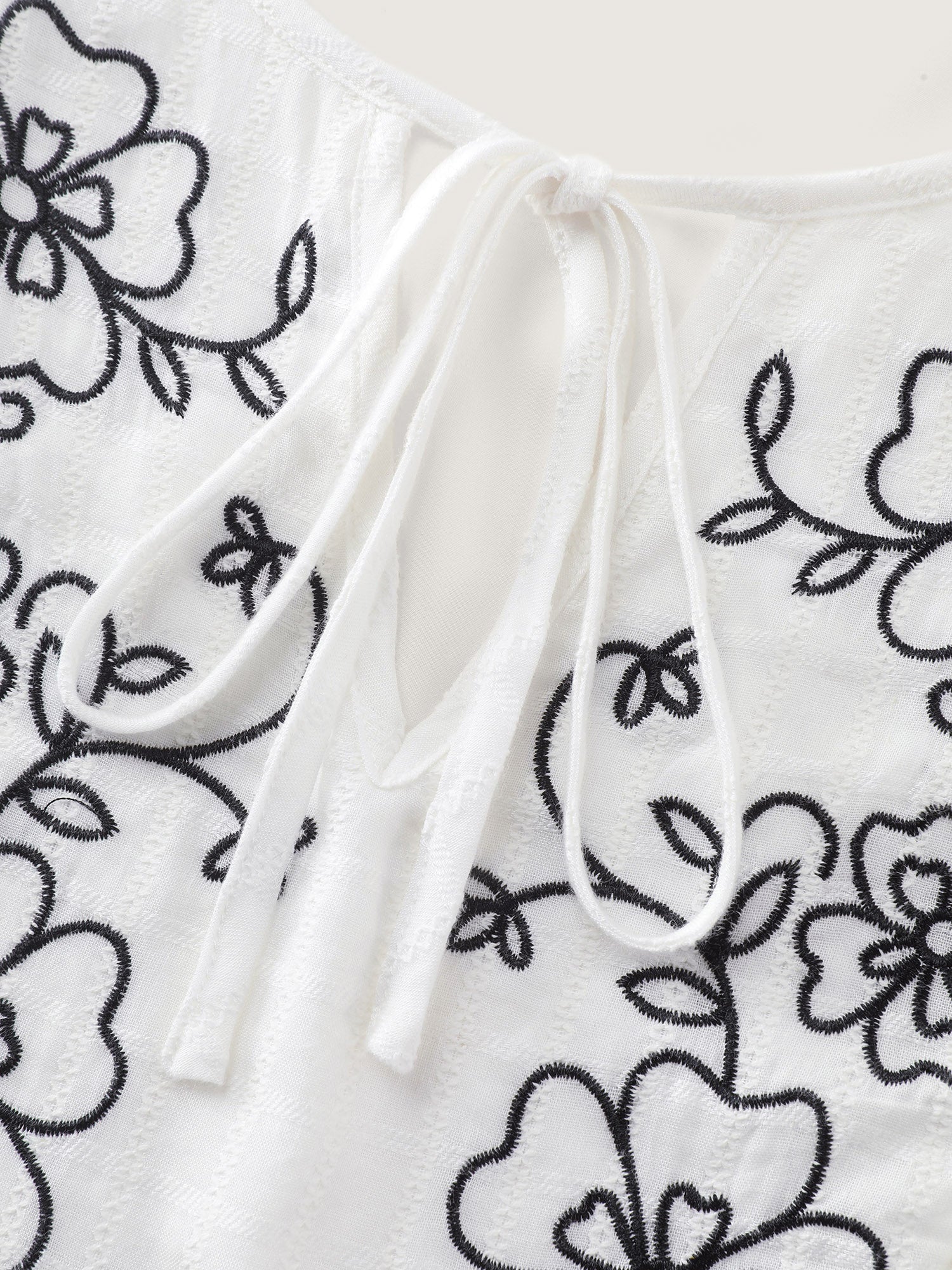 Pure Cotton Embroidered Neckline Blouse - Image 6