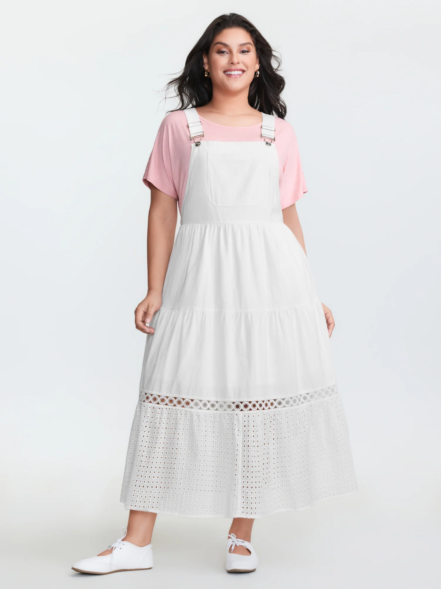 Pure Cotton Embroidered Overall Maxi Dress - Image 3