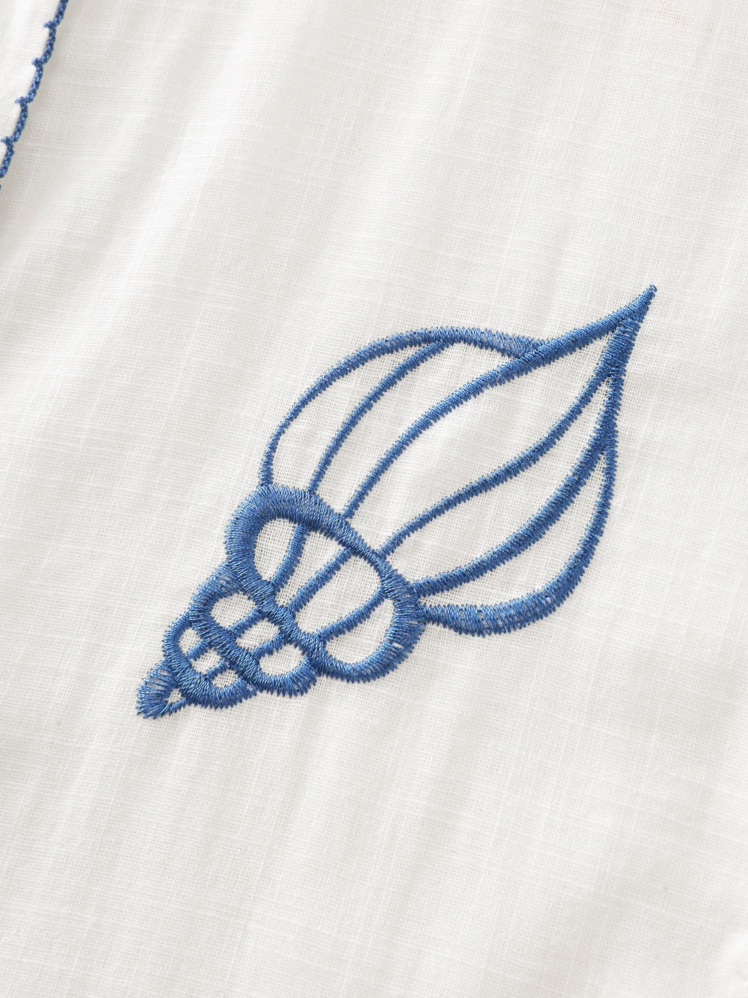 Pure Cotton Embroidered Semi Sheer Blouse - Image 6