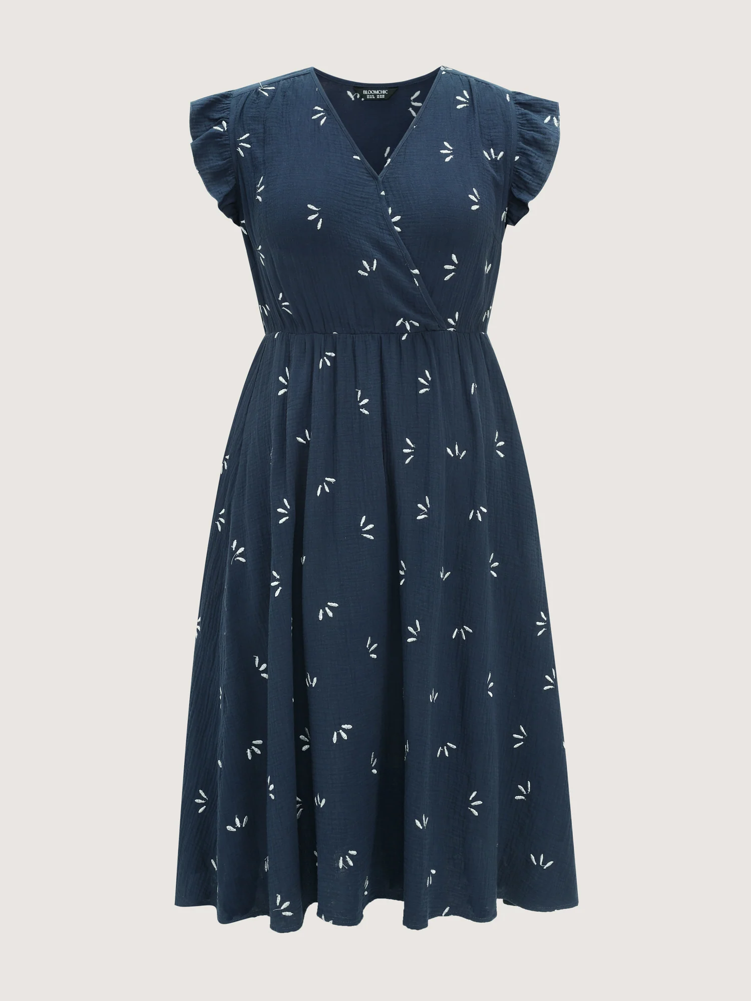 Pure Cotton Floral Embroidered Midi Dress - Image 7