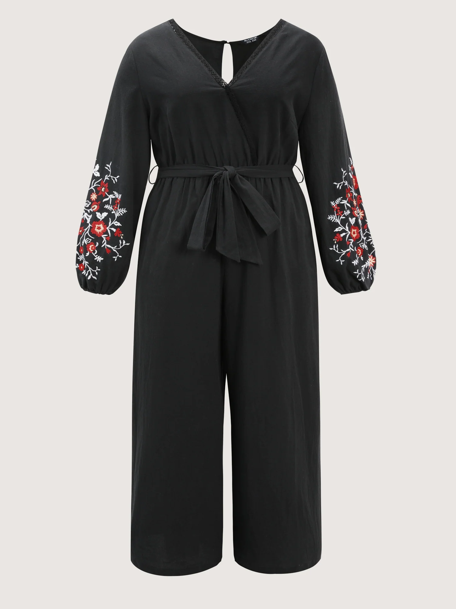Pure Cotton Floral Embroidered Sleeve Jumpsuit - Image 10